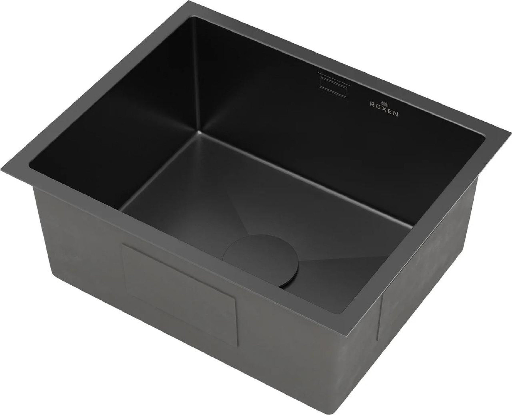 Кухонная мойка Roxen Uno 560210-54B под столешницу графит (ролл-мат, дозатор, сифон) фото-4