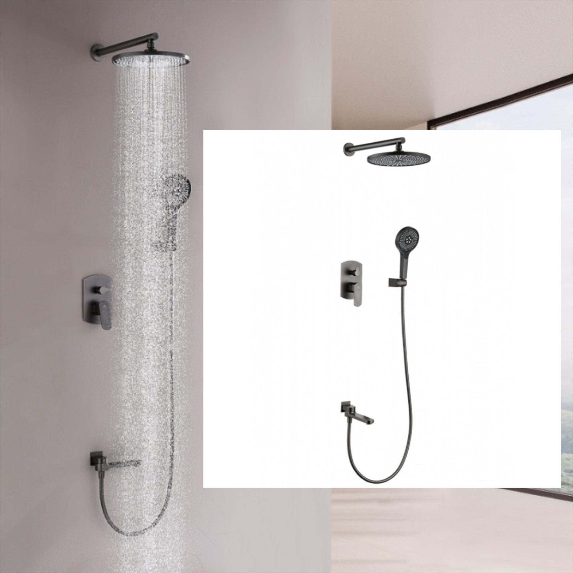 Душевая система Ganzer GZ06165-Q - фото1 Душевая система Ganzer GZ06165-Q - фото1