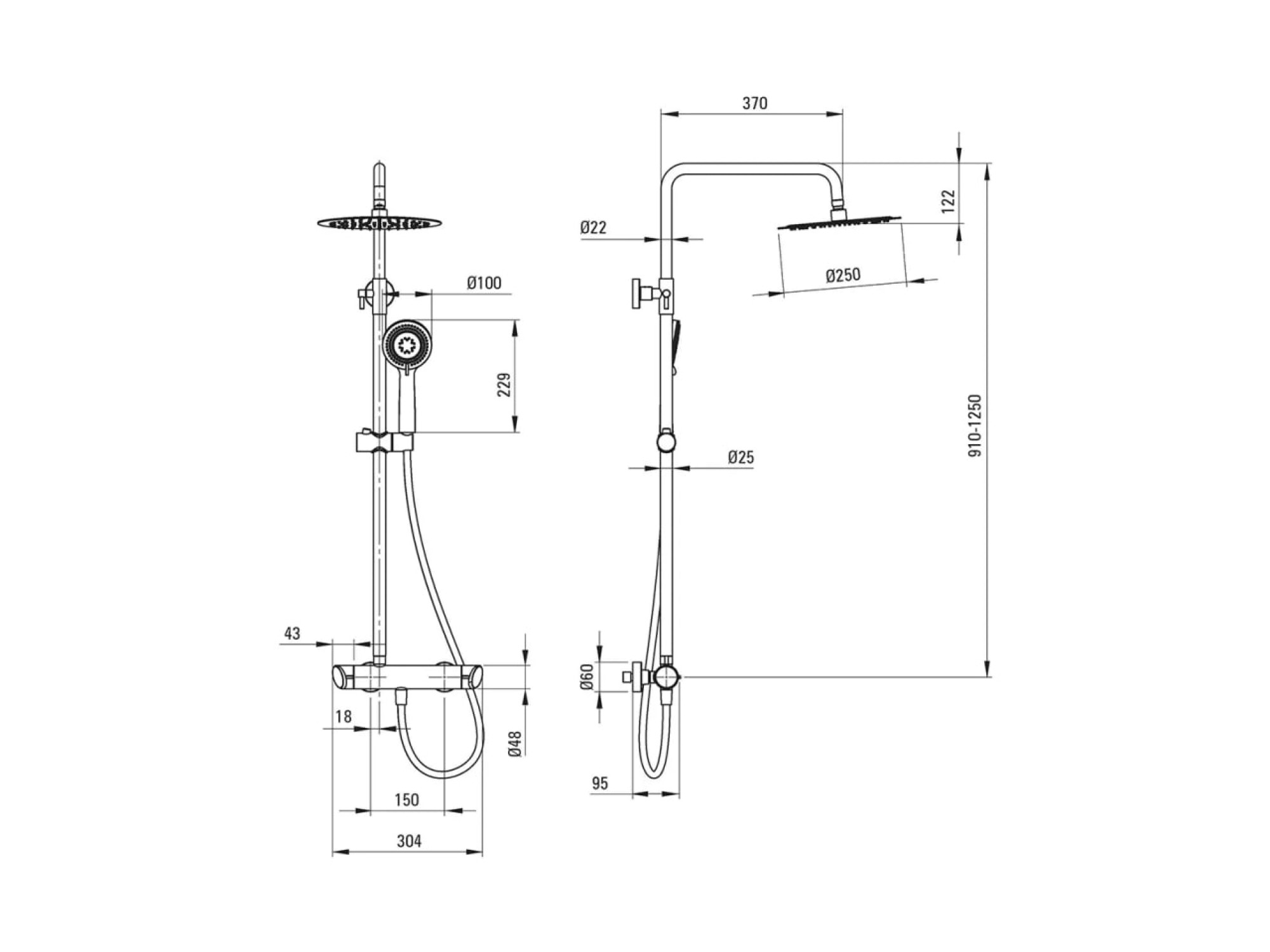 Душевая система  Deante Arnika Titanium NAC D1QK фото-4