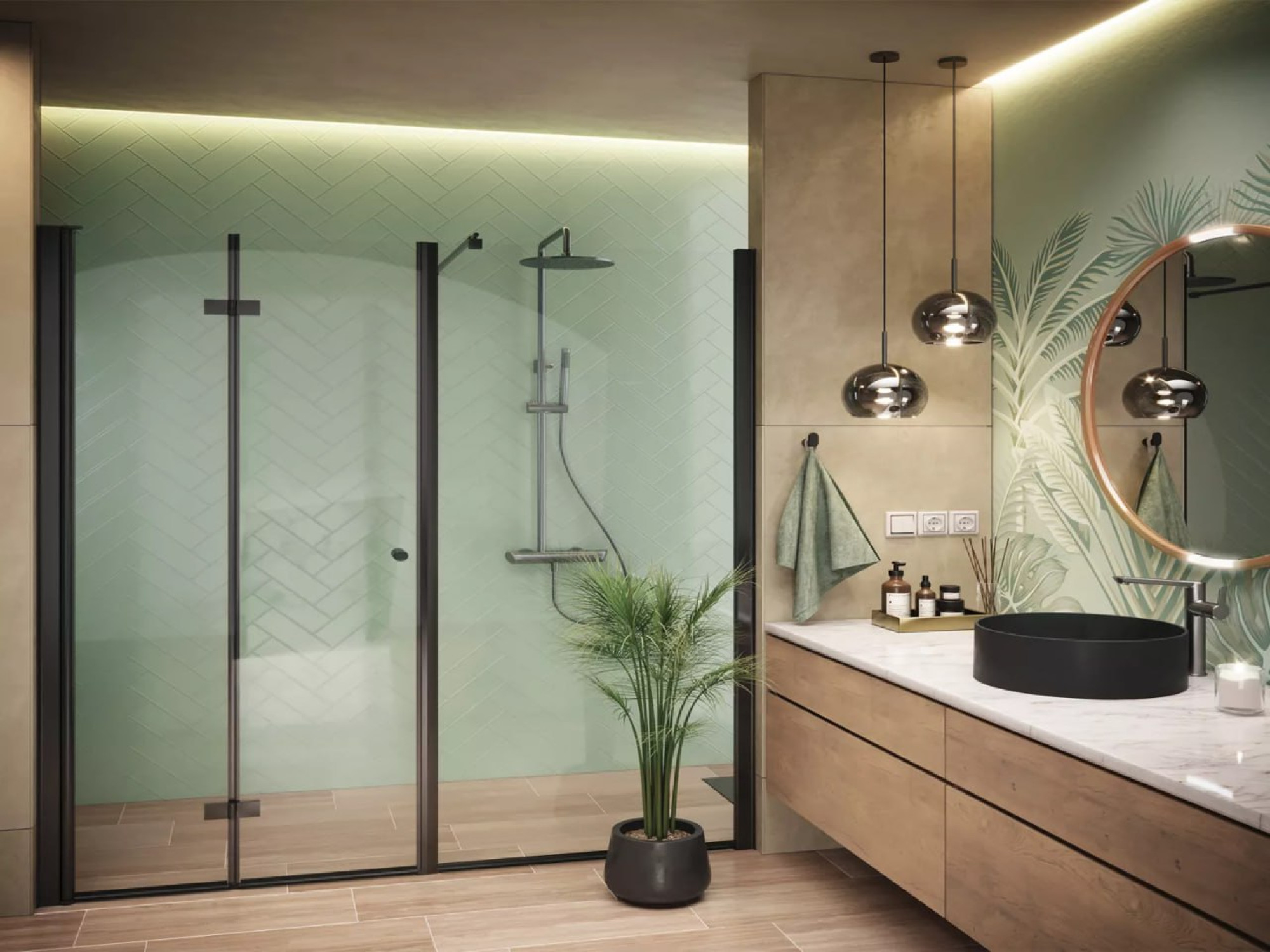 Душевая система  Deante Arnika Titanium NAC D1QK фото-3