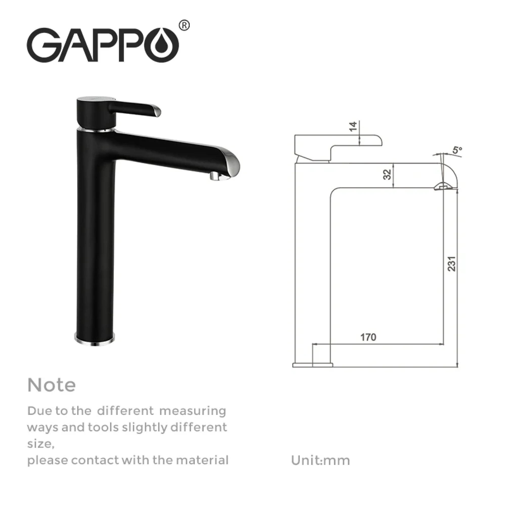 Смеситель Gappo G1003-16 фото-5