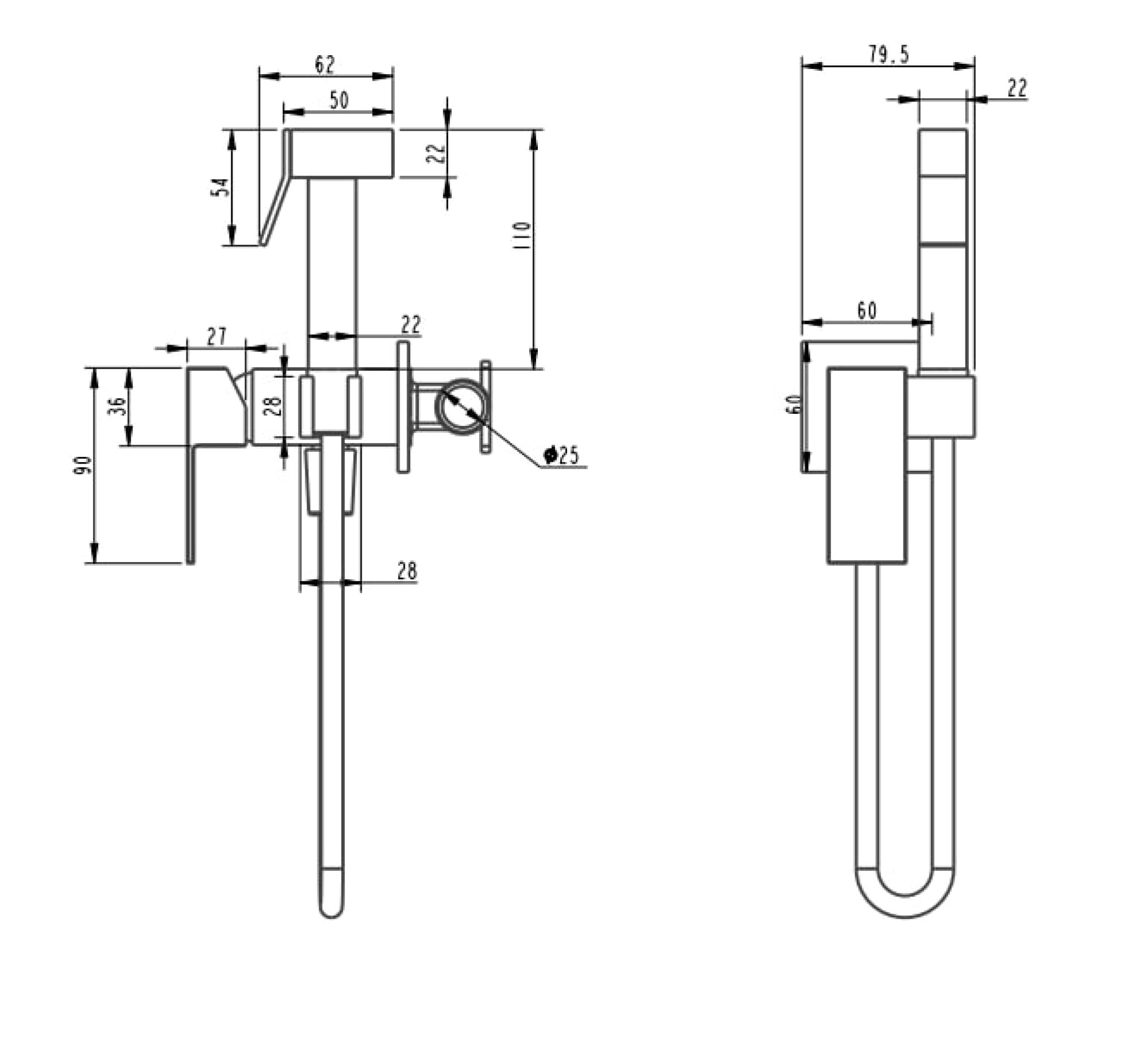 Комплект Grocenberg  #07BR Душевая система Grocenberg GB7007-1, смеситель Grocenberg GB2007, гигиенический душ Grocenberg GB002 в цвете бронза фото-9