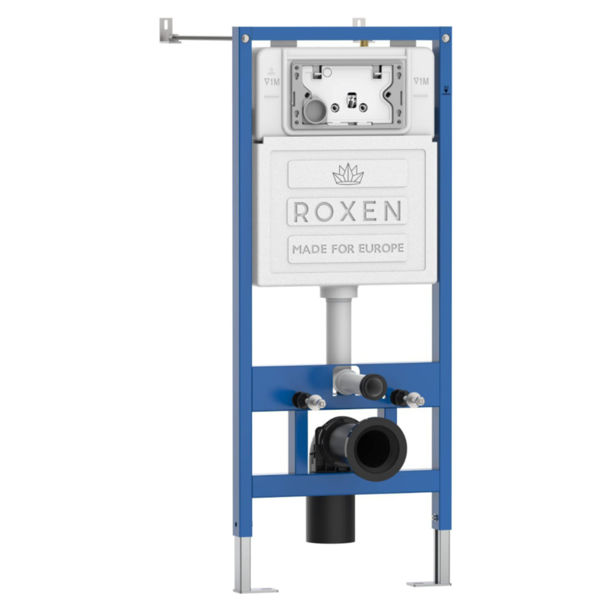 Унитаз подвесной Roxen Royal Matt в комплекте с инсталляцией StounFix Dual Fresh 6 в 1 968211 (кнопка: черный) фото-10