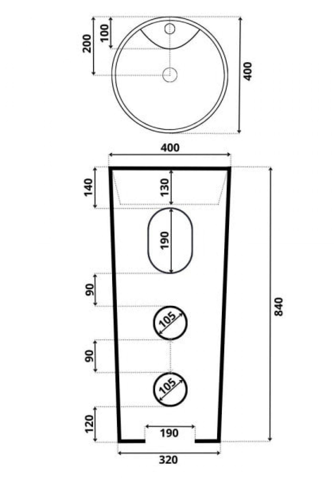 Умывальник Roxen Florence 570910 фото-6 Умывальник Roxen Florence 570910 фото-6