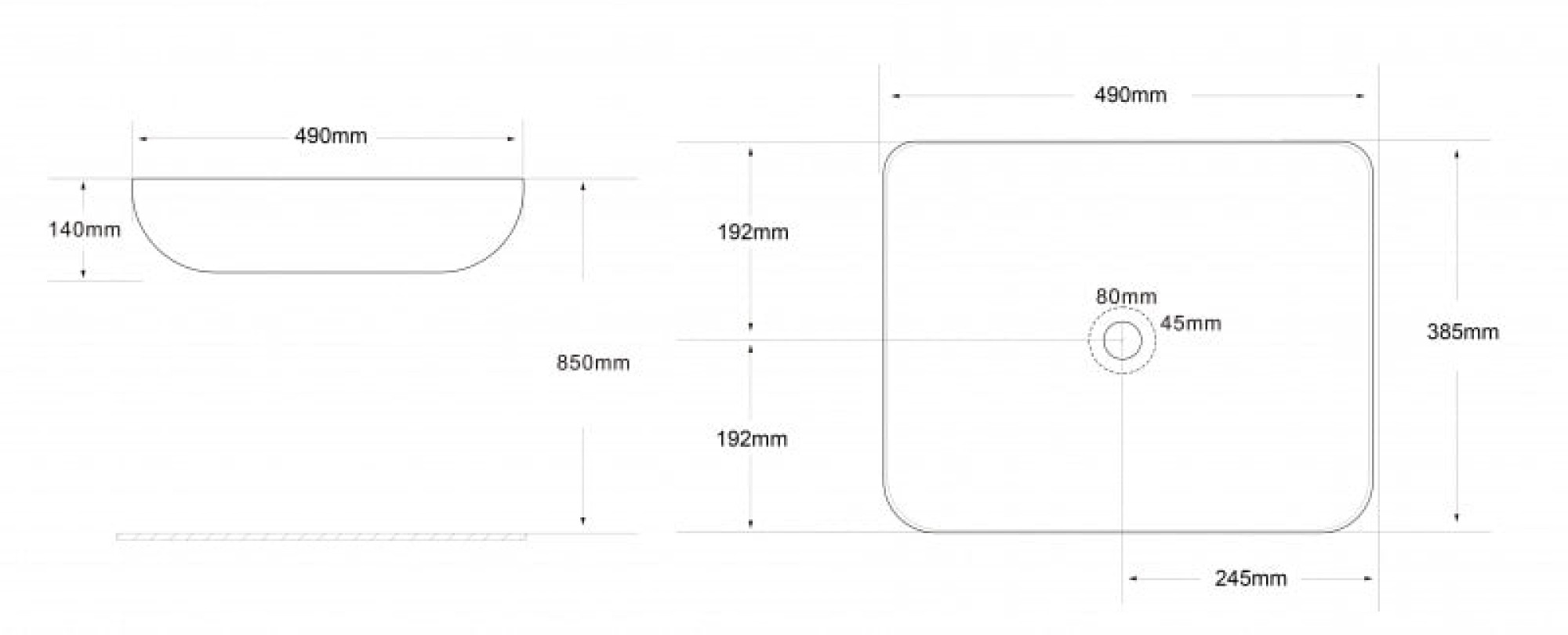 Умывальник Roxen Pure 570050-GR фото-4