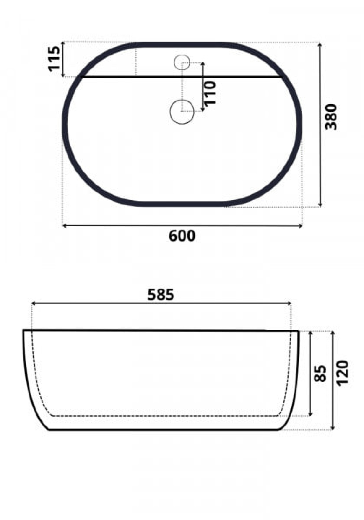 Умывальник Roxen Rio Max 570230 фото-3 Умывальник Roxen Rio Max 570230 фото-3