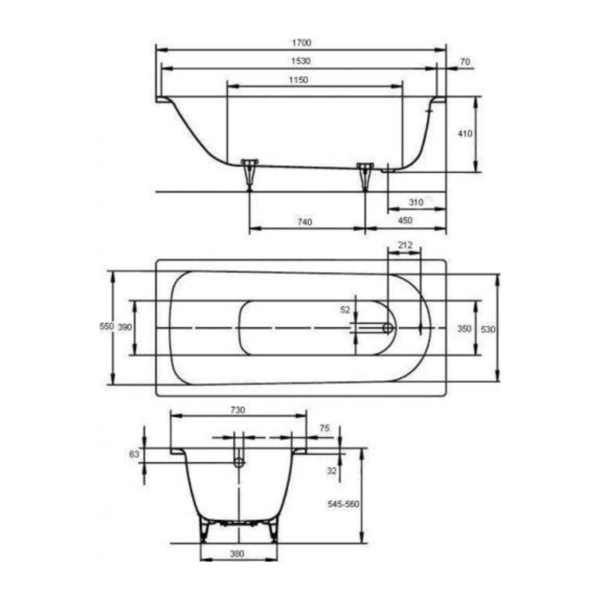 Ванна Kaldewei Saniform Plus 371-1 170x73 - фото2 Ванна Kaldewei Saniform Plus 371-1 170x73 - фото2