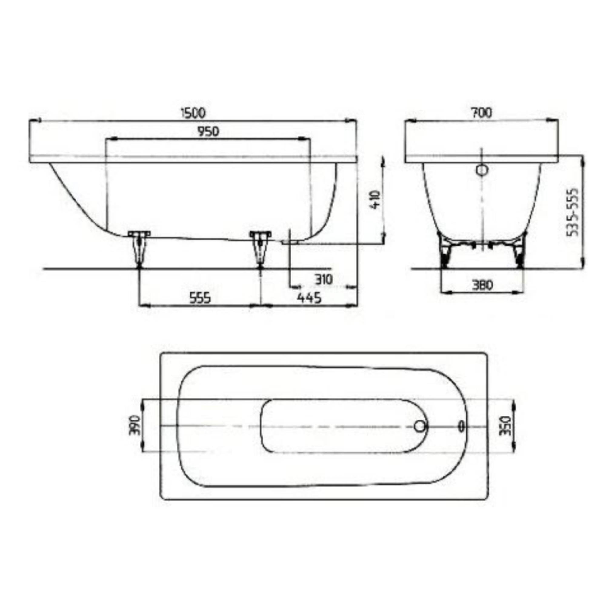 Ванна Kaldewei Saniform Plus 361-1 150x70 фото-3 Ванна Kaldewei Saniform Plus 361-1 150x70 фото-3