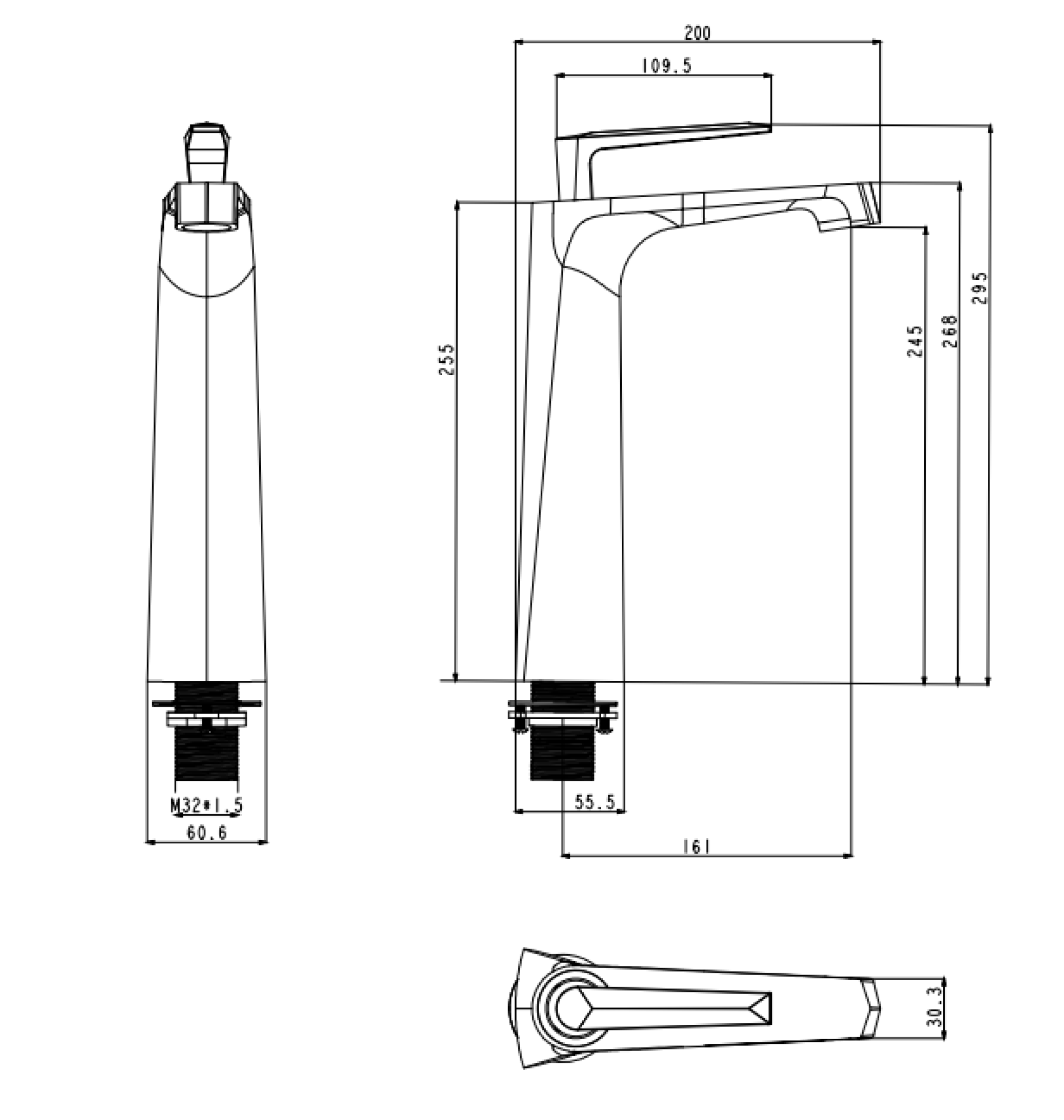 Смеситель Grocenberg GB3025 (золото матовый) - фото2