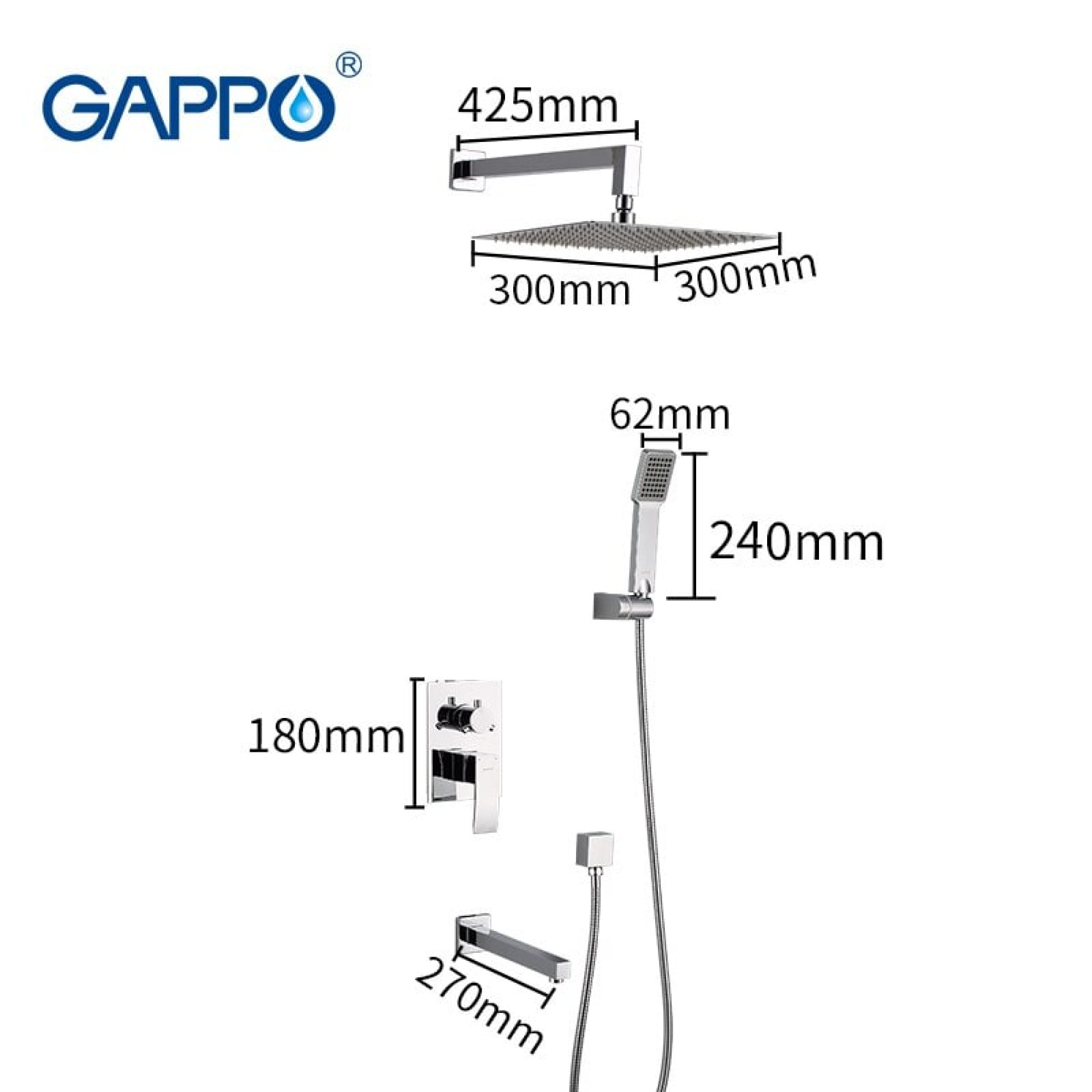 Душевая система  Gappo G7102 фото-3