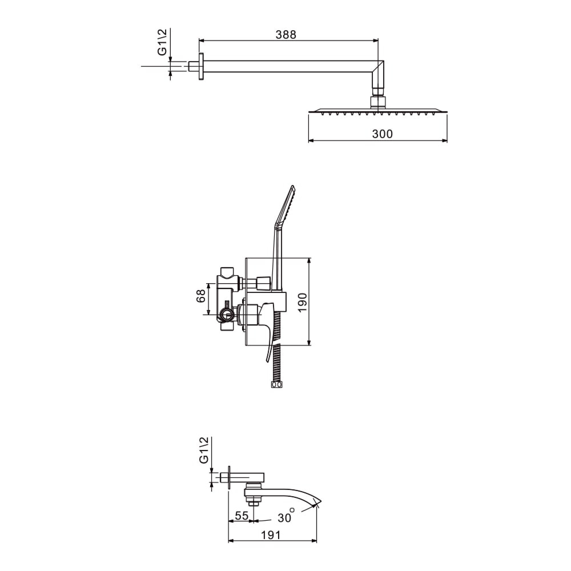 Душевая система Gappo G7107-6 фото-4 Душевая система Gappo G7107-6 фото-4