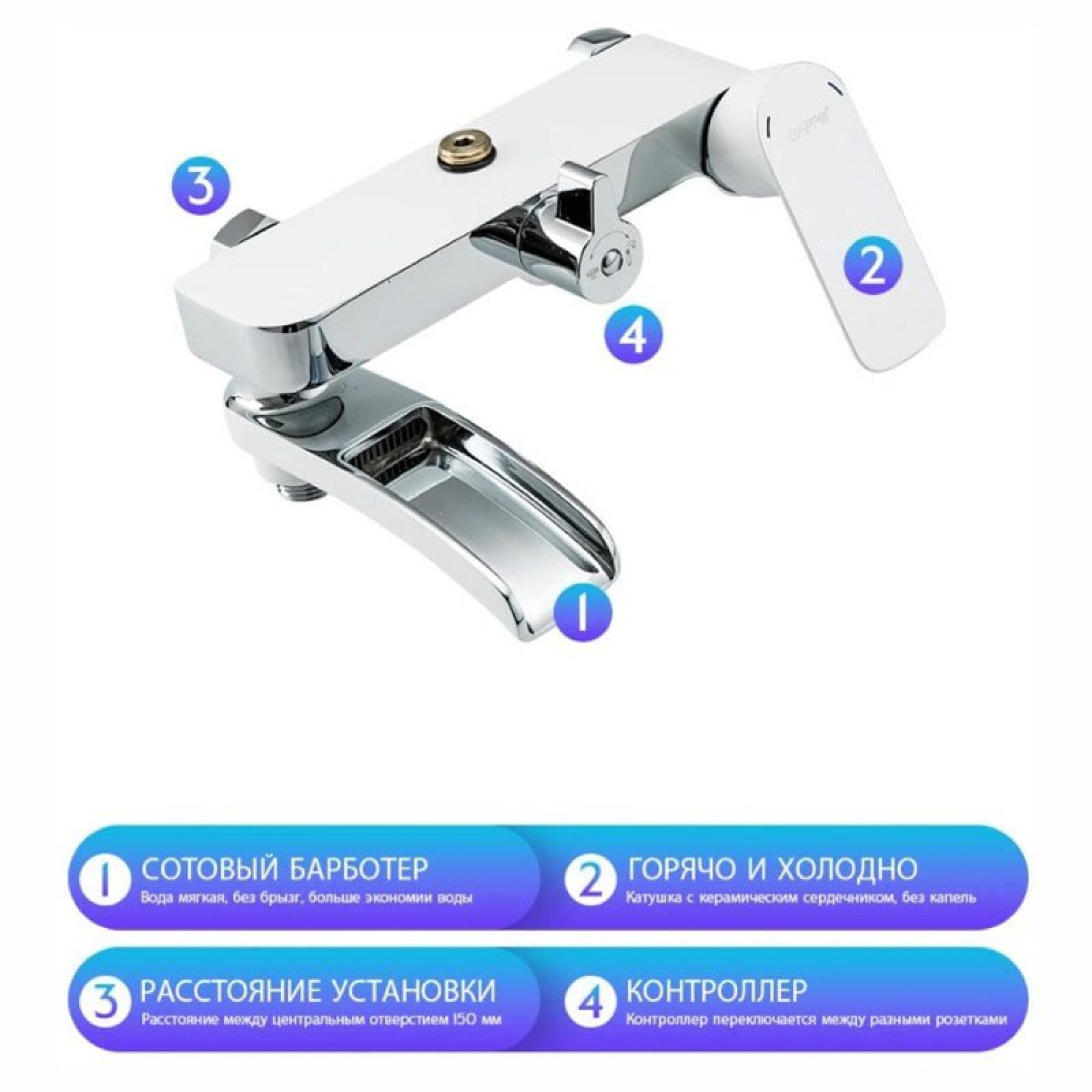 Душевая система  Gappo G2448-8 - фото2