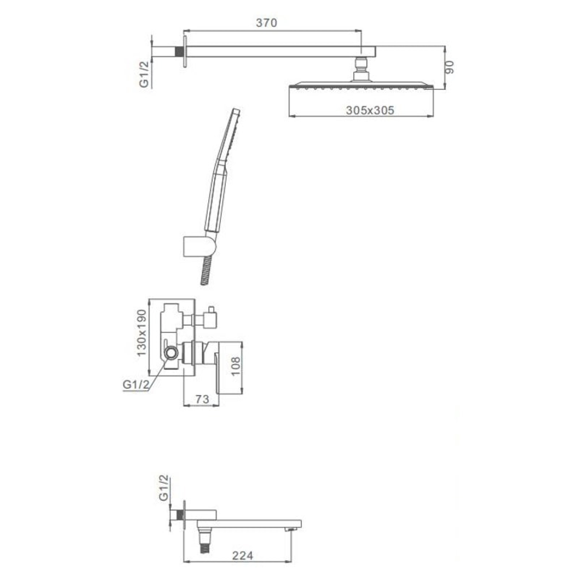 Душевая система  Gappo G7199-20 фото-6