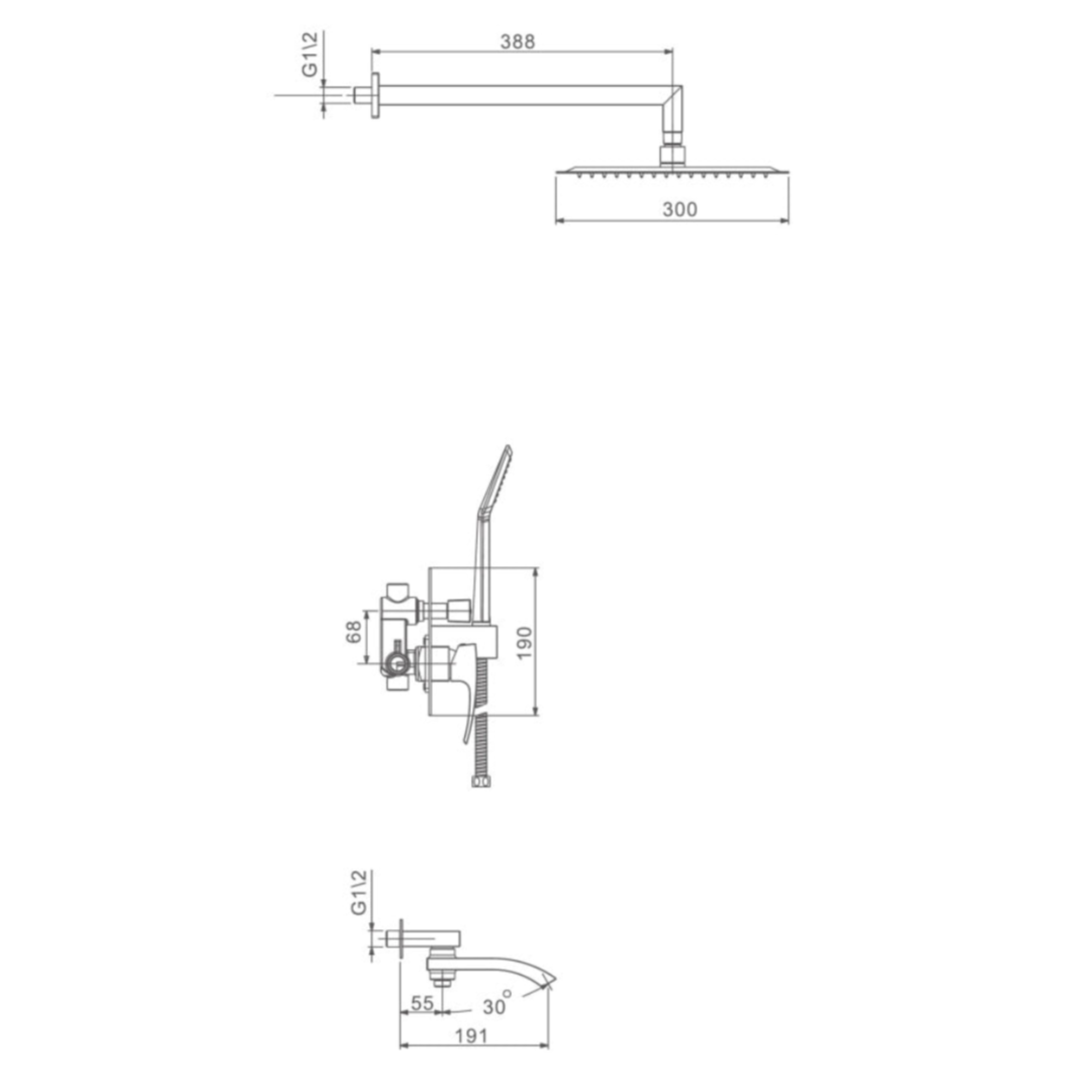 Душевая система  Gappo G7107-9 фото-3