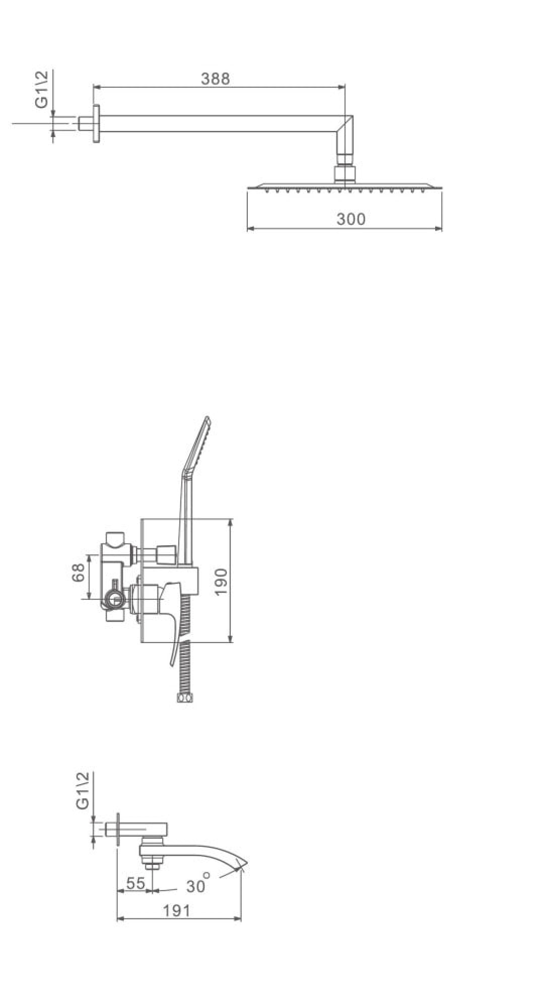 Душевая система  Gappo G7107-3 фото-5