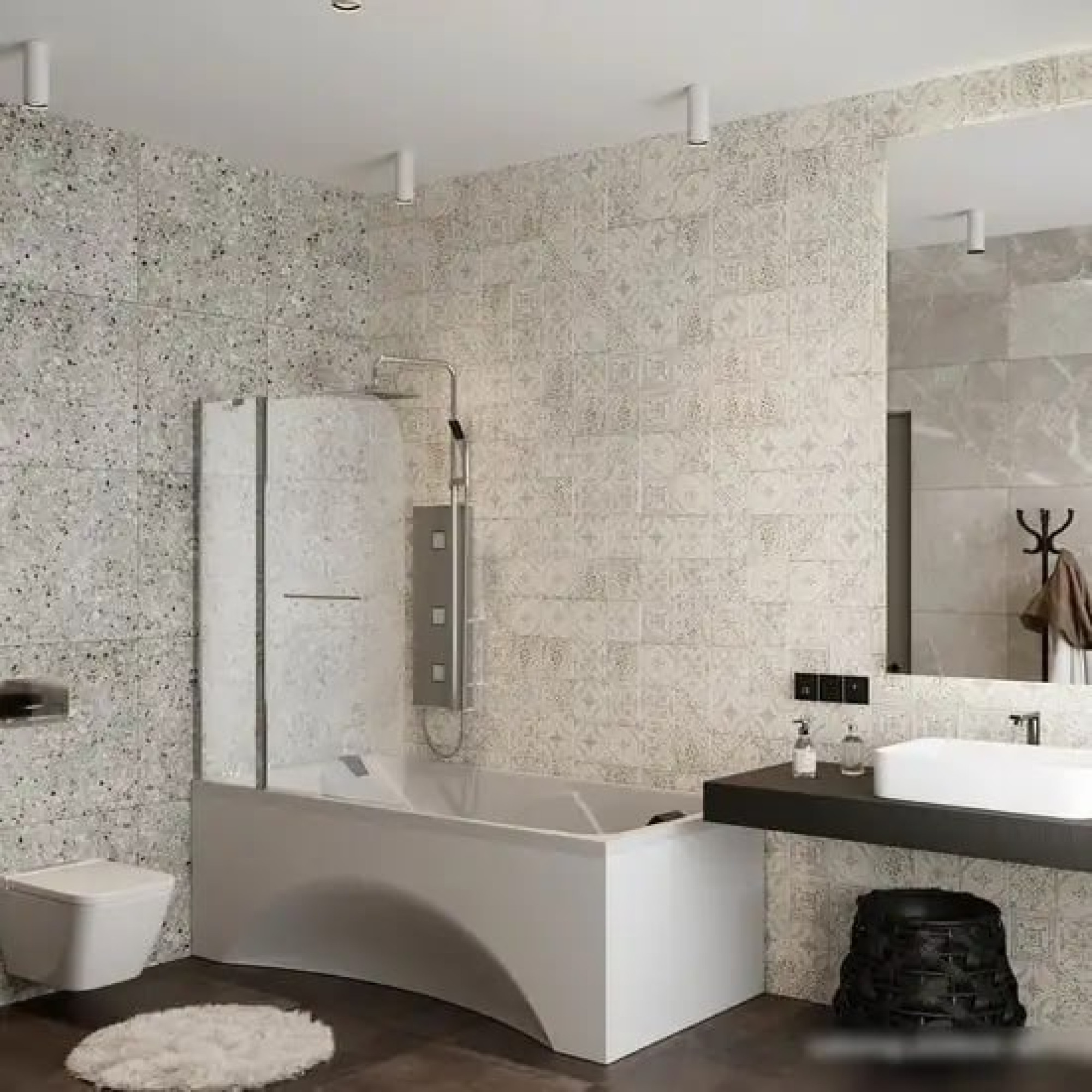 Стеклянная шторка для ванны Roxen Brimen 52010-120 120х140 - фото2 Стеклянная шторка для ванны Roxen Brimen 52010-120 120х140 - фото2