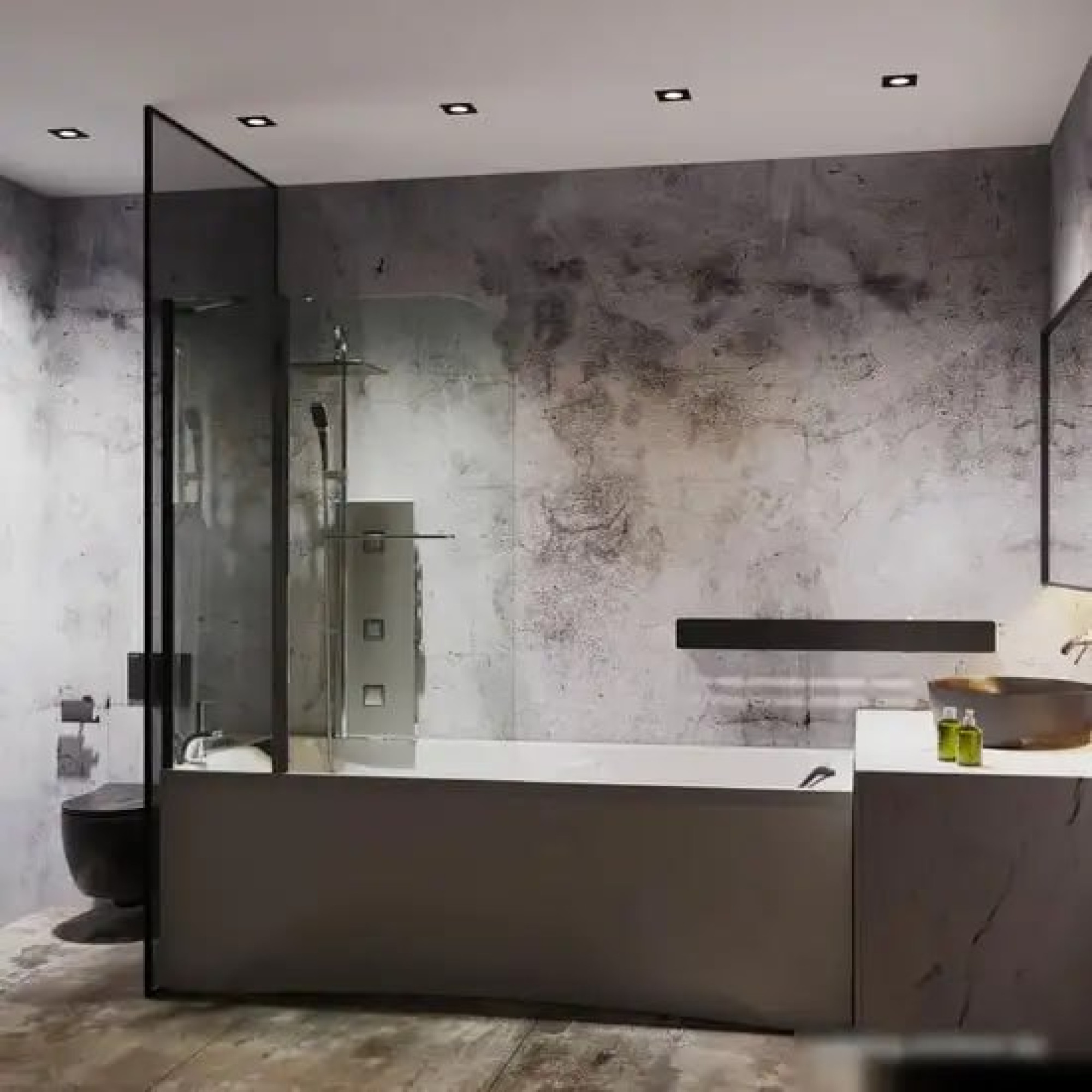 Стеклянная шторка для ванны Roxen Brimen 52010-120 120х140 фото-5