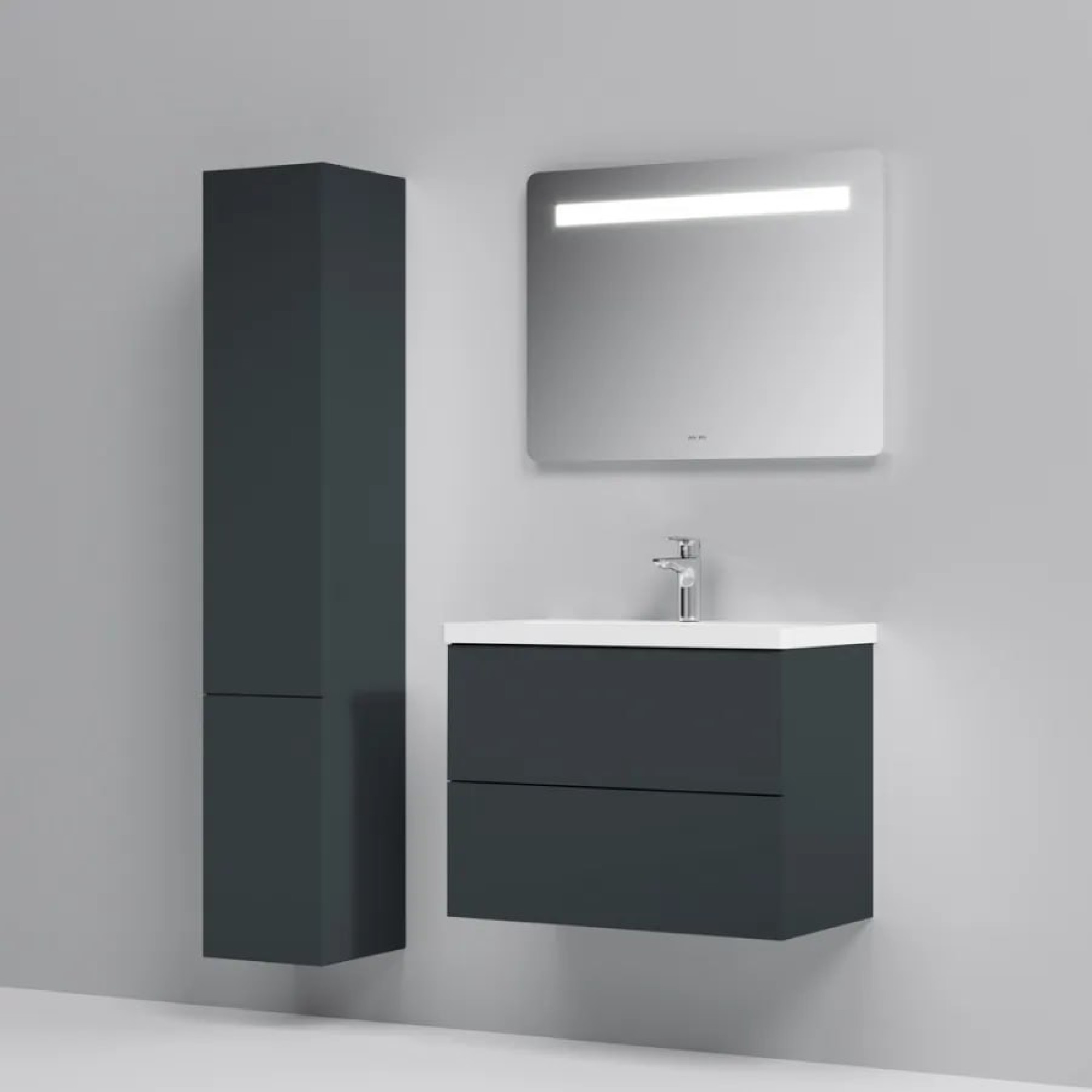 Мебель для ванных комнат AM.PM Тумба под умывальник Gem 75 M90FHX07522GM (2 ящика, графит) фото-4
