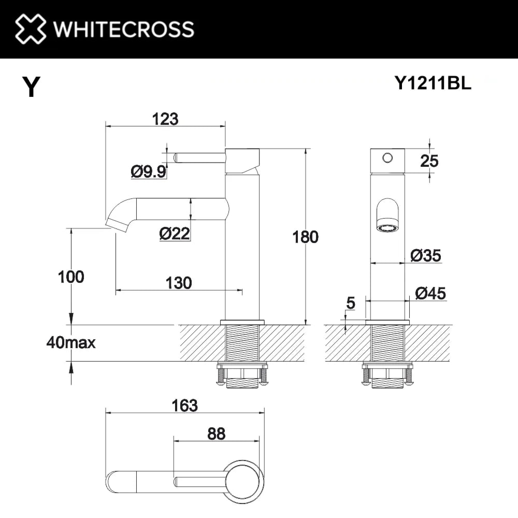 Смеситель Whitecross Y Y1211BL (черный матовый) фото-3