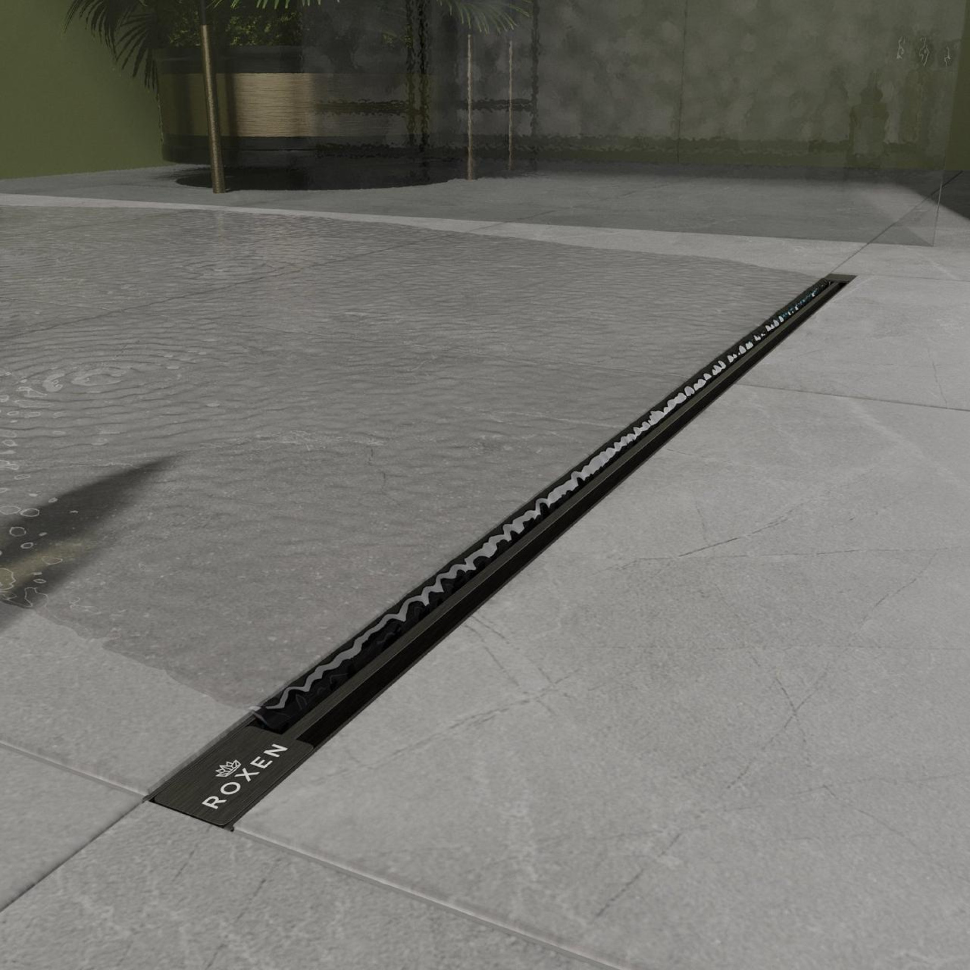 Трап/канал Roxen Slim GunMetal 91060-120GM - фото1