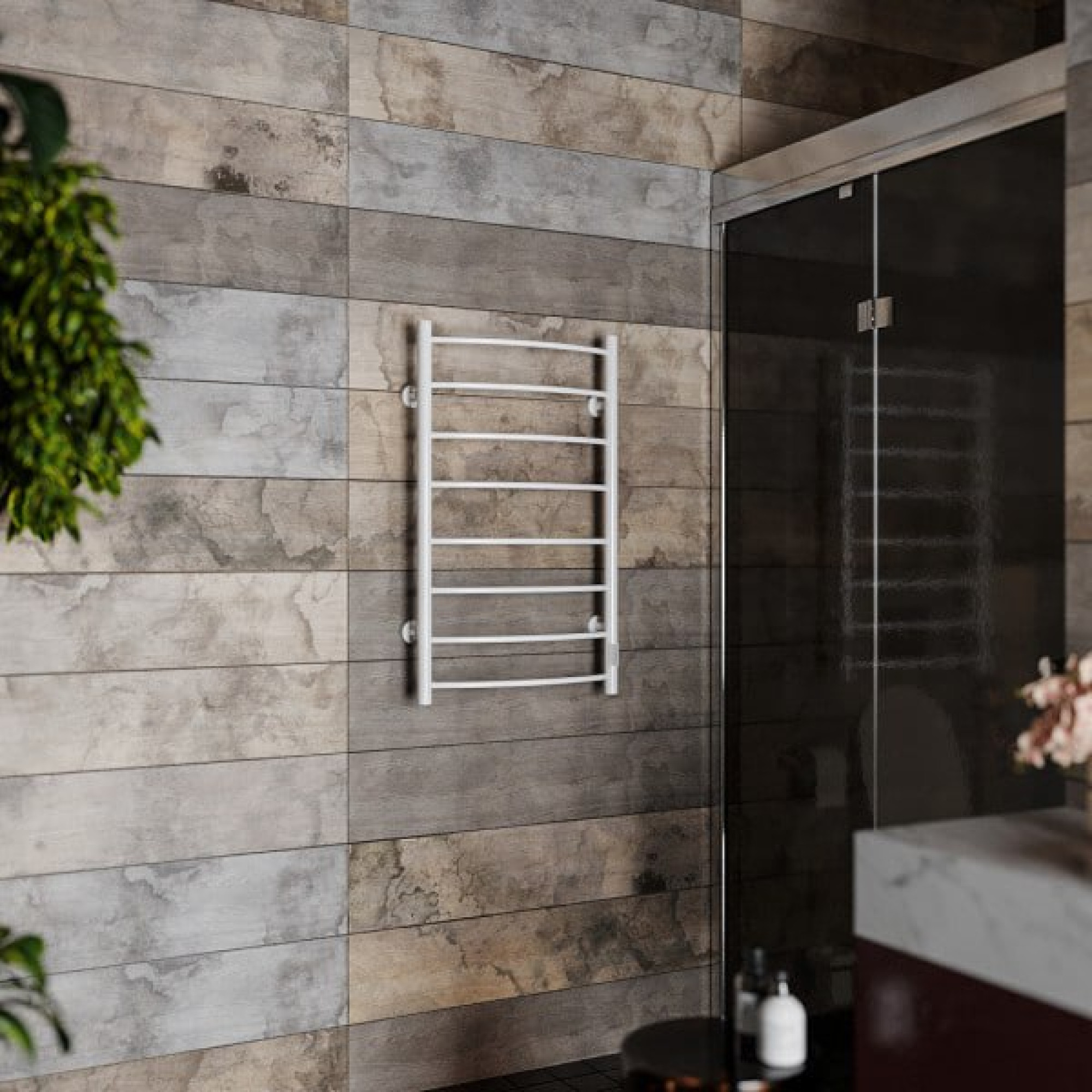 Полотенцесушитель Roxen Santi BK-109AW-8T 11030-5385W (белый) фото-3