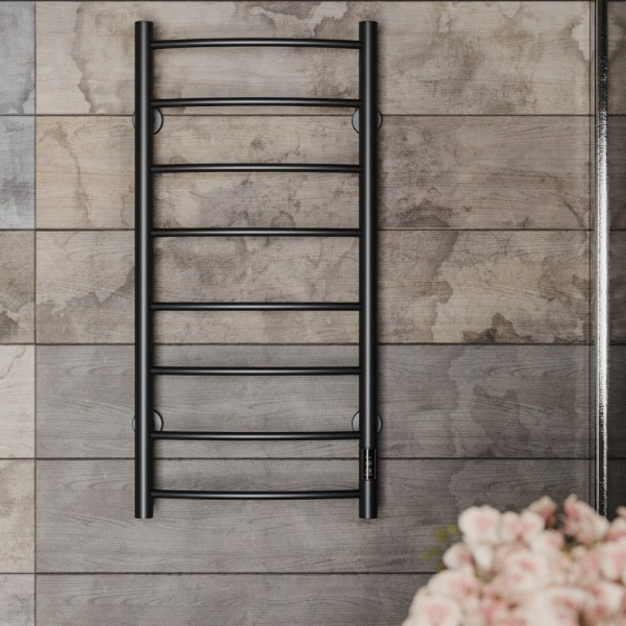 Полотенцесушитель Roxen Santi BK-109AW-8T 11030-4385B (черный) - фото1