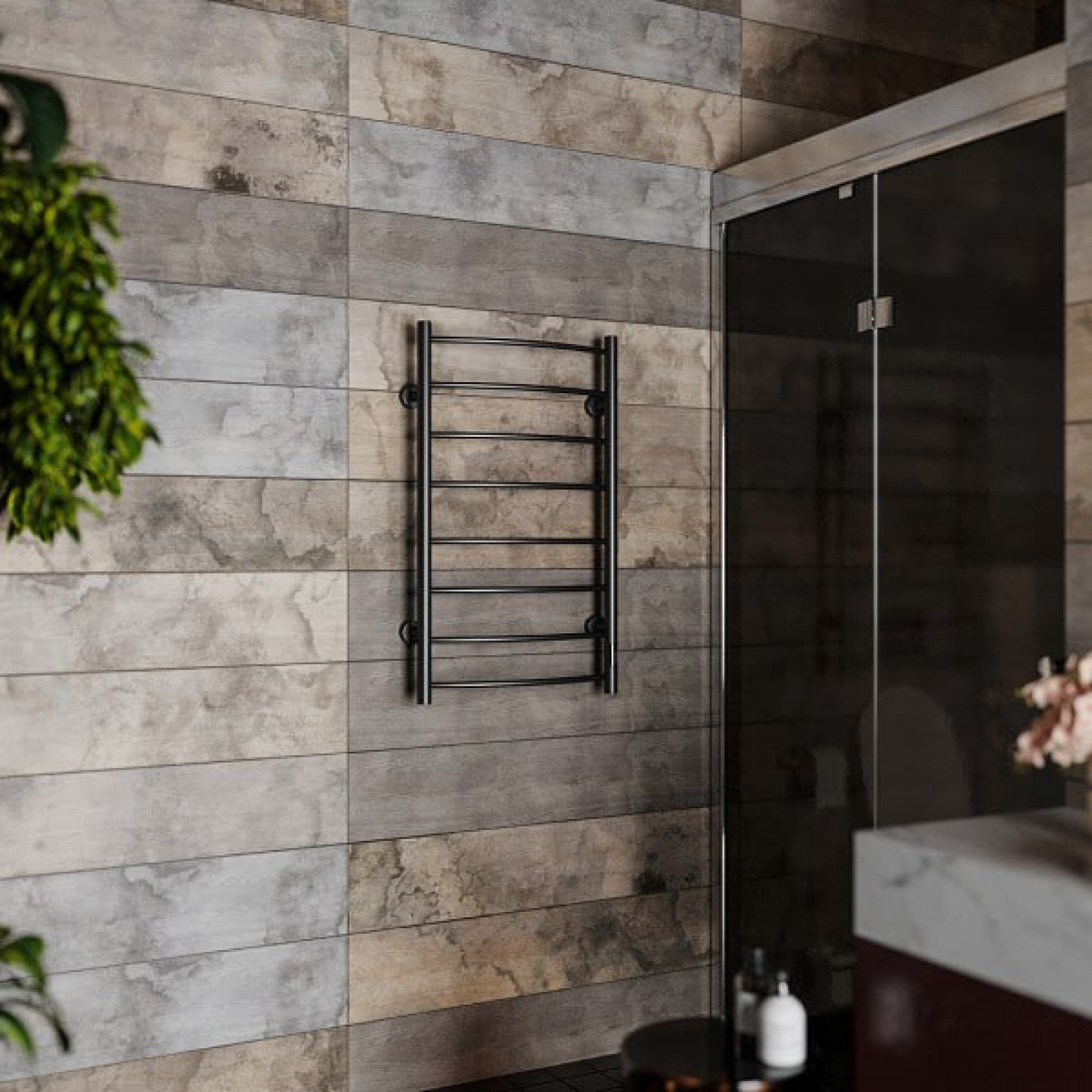 Полотенцесушитель Roxen Santi BK-109AW-8T 11030-5385B (черный) фото-3 Полотенцесушитель Roxen Santi BK-109AW-8T 11030-5385B (черный) фото-3