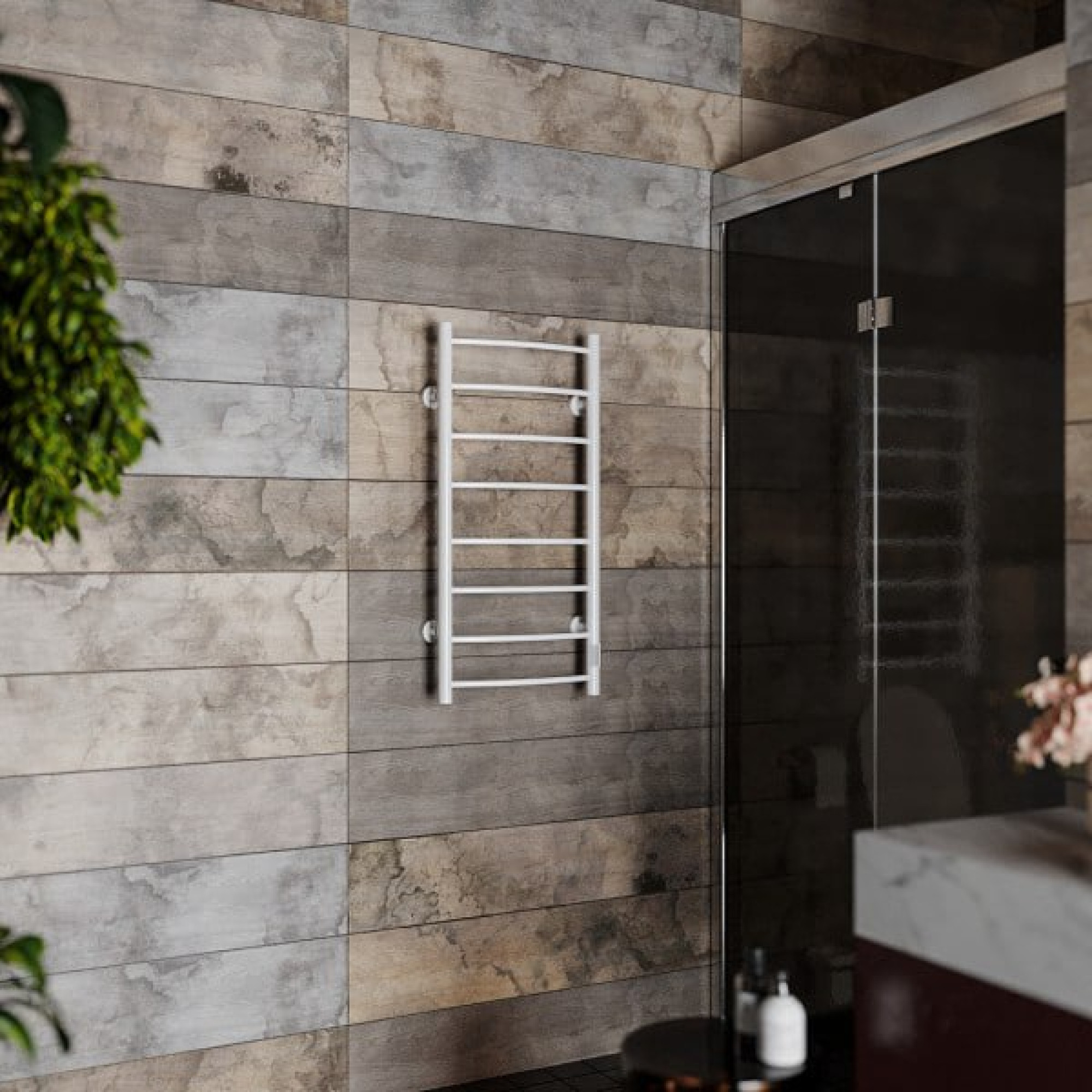 Полотенцесушитель Roxen Santi BK-109AW-8T 11030-4385W (белый) фото-3