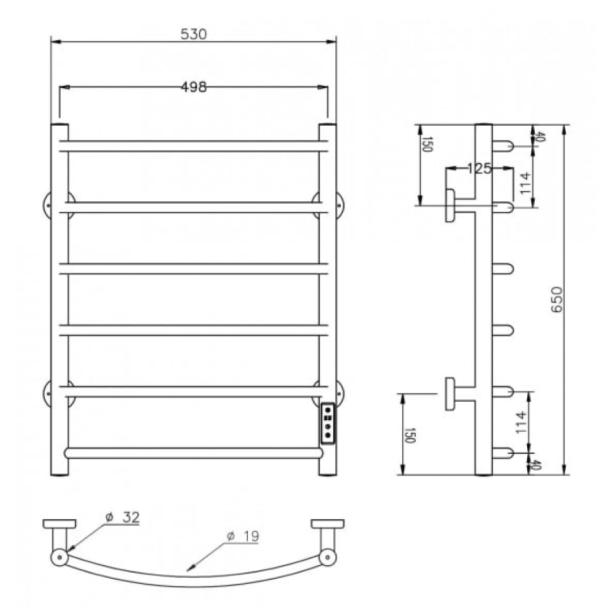 Полотенцесушитель Roxen Santi BK-109AW-6T 11030-5365W (белый) фото-5