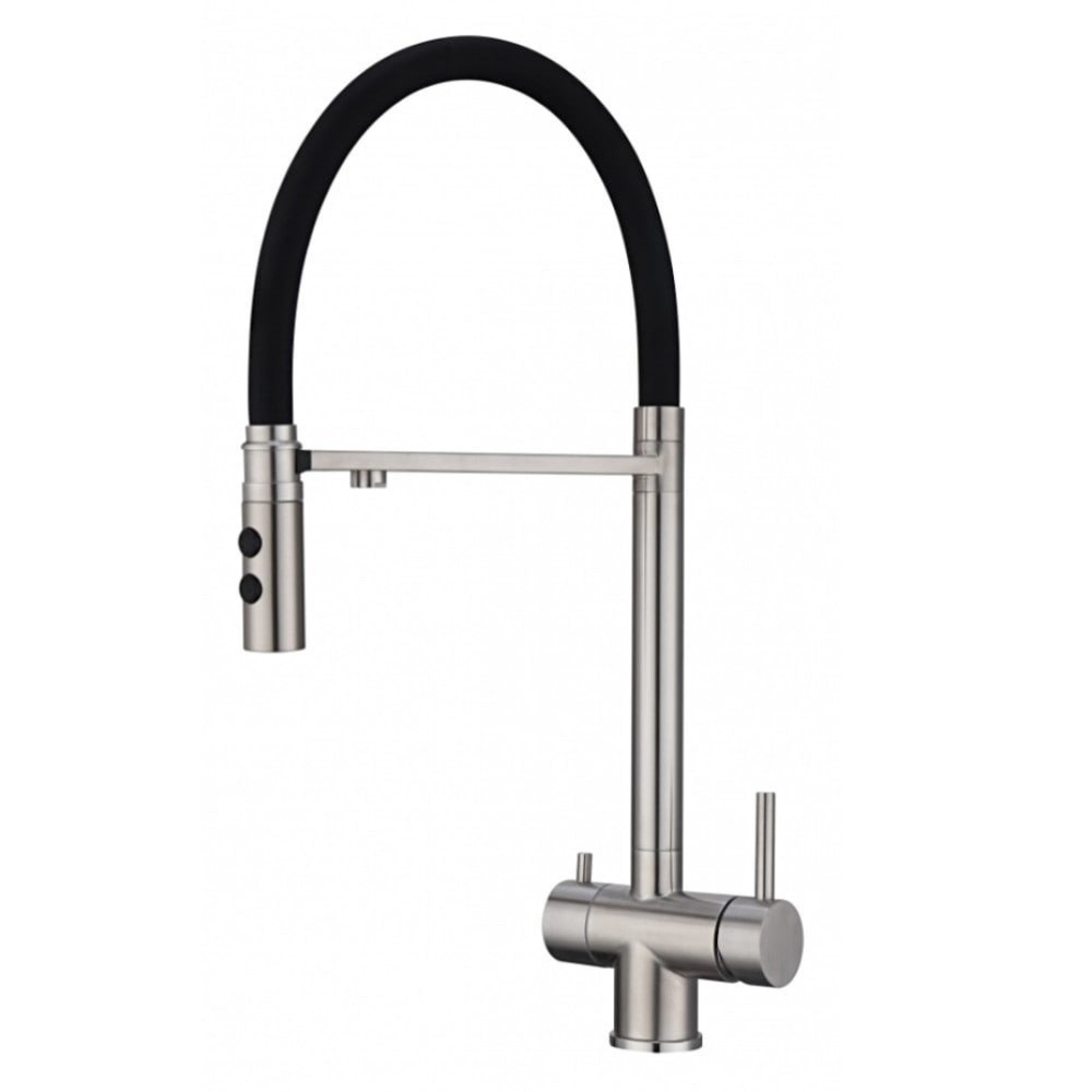 Комплект Мойка ARFEKA ECO AR 600*500 SATIN DECOR VOLCANIC ROCK смеситель Hansen 15089-G фото-7