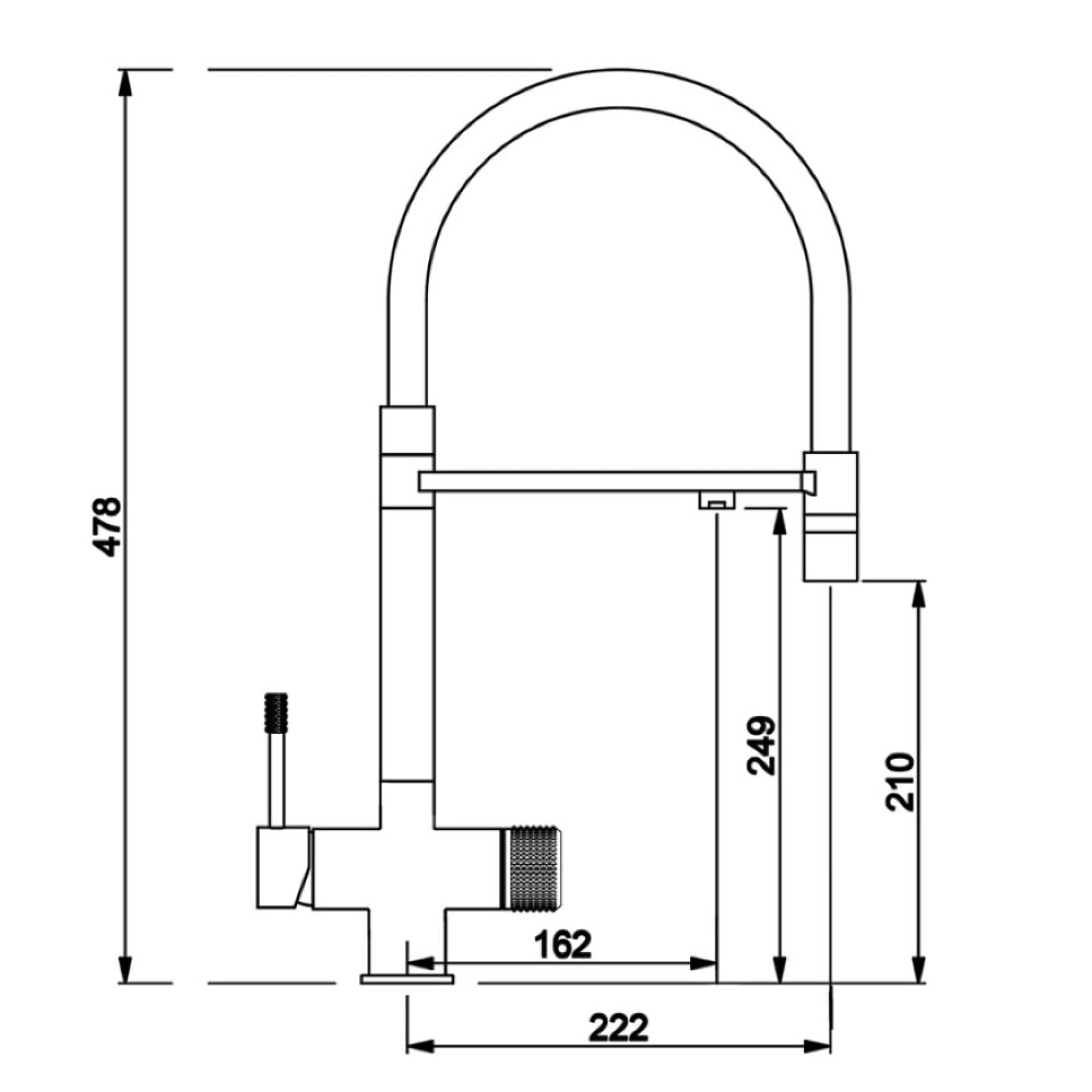 Комплект Мойка ARFEKA ECO AR 600*500 SATIN DECOR VOLCANIC ROCK смеситель Hansen 15089-G фото-10