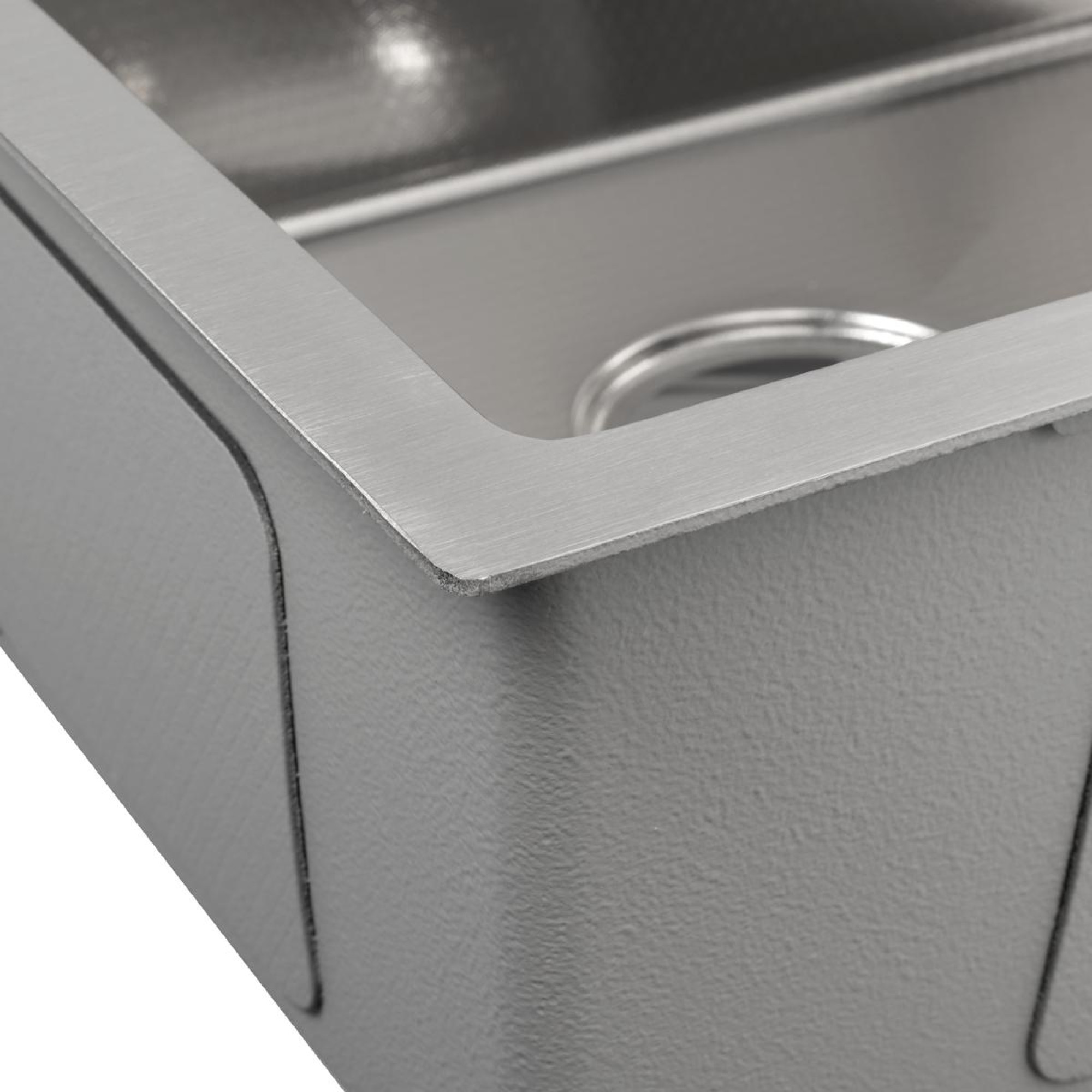 Комплект Мойка ARFEKA ECO AR 600*500 SATIN DECOR VOLCANIC ROCK смеситель Hansen 15089-G фото-6