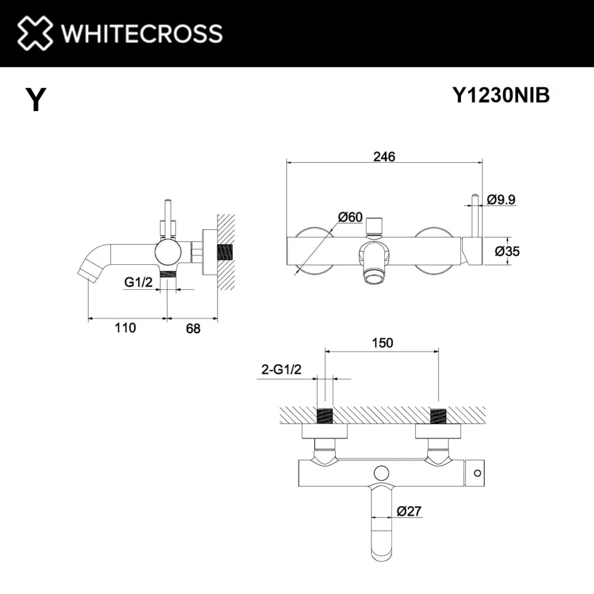 Смеситель Whitecross Y Y1230NIB (брашированный никель) фото-3