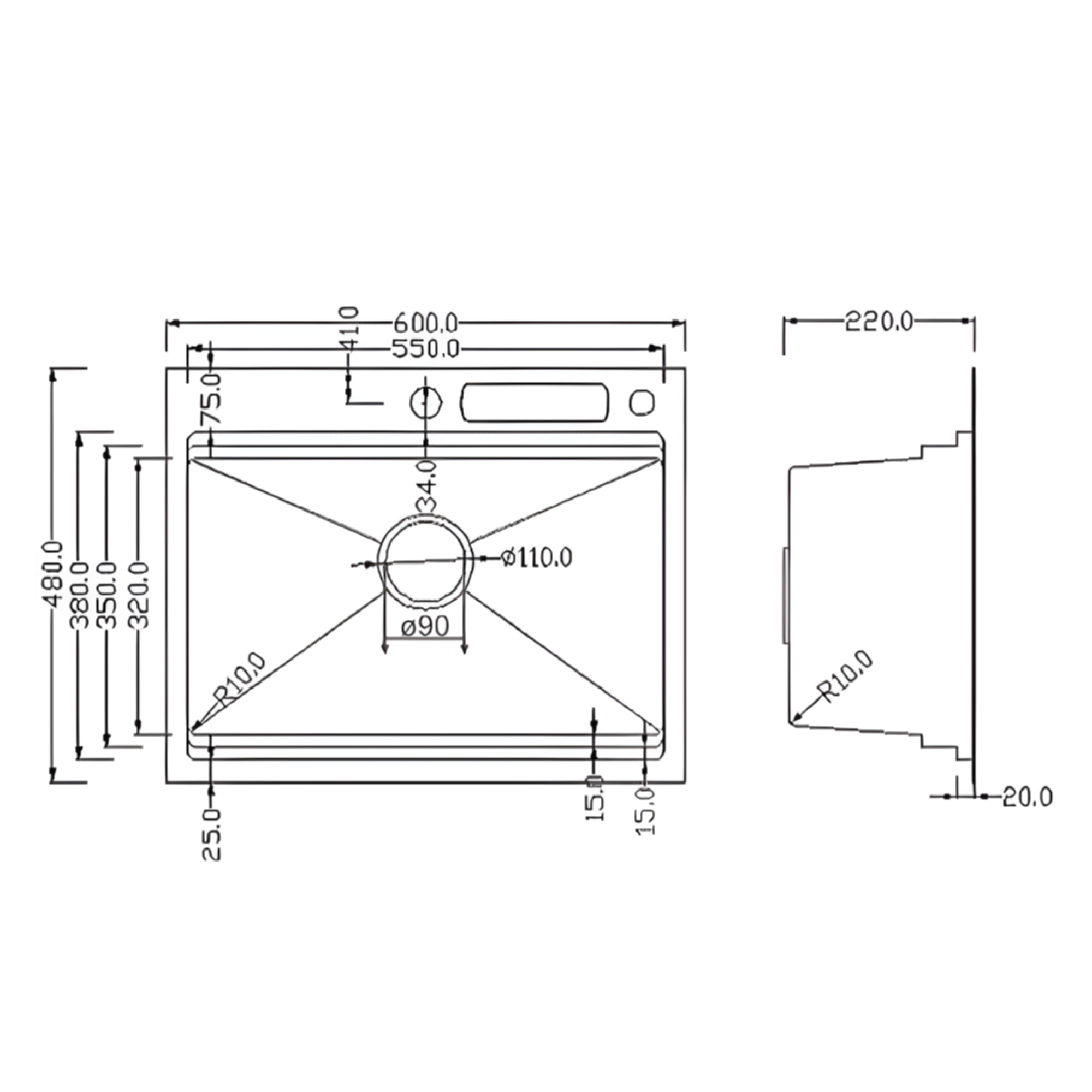 Кухонная мойка Roxen Stage 560250-60 сатин (c держателем для ножей, двумя коландерами, разделочной доской и дозатором) фото-9