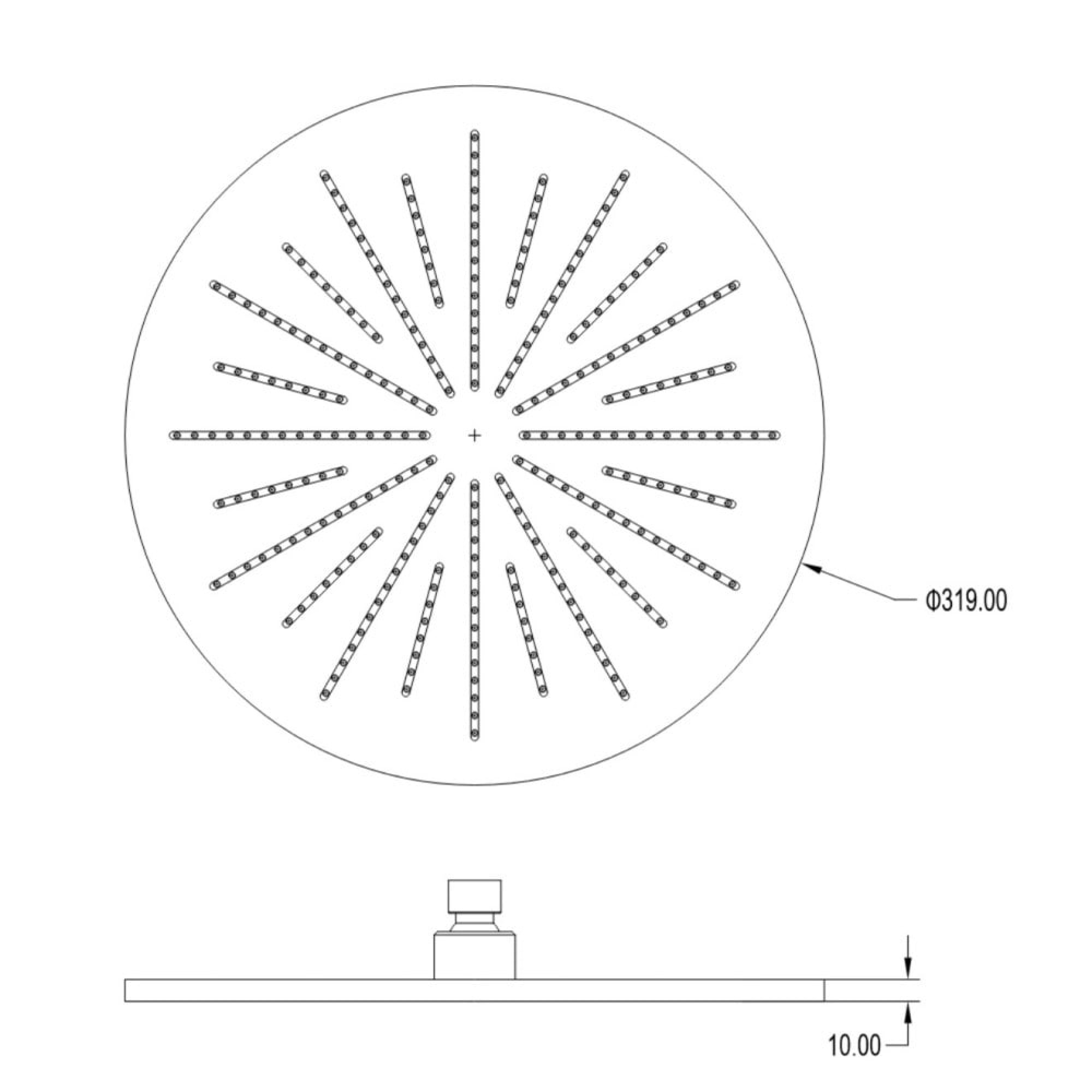 Верхний душ Ganzer GZ18430-C 32х32 черный - фото2