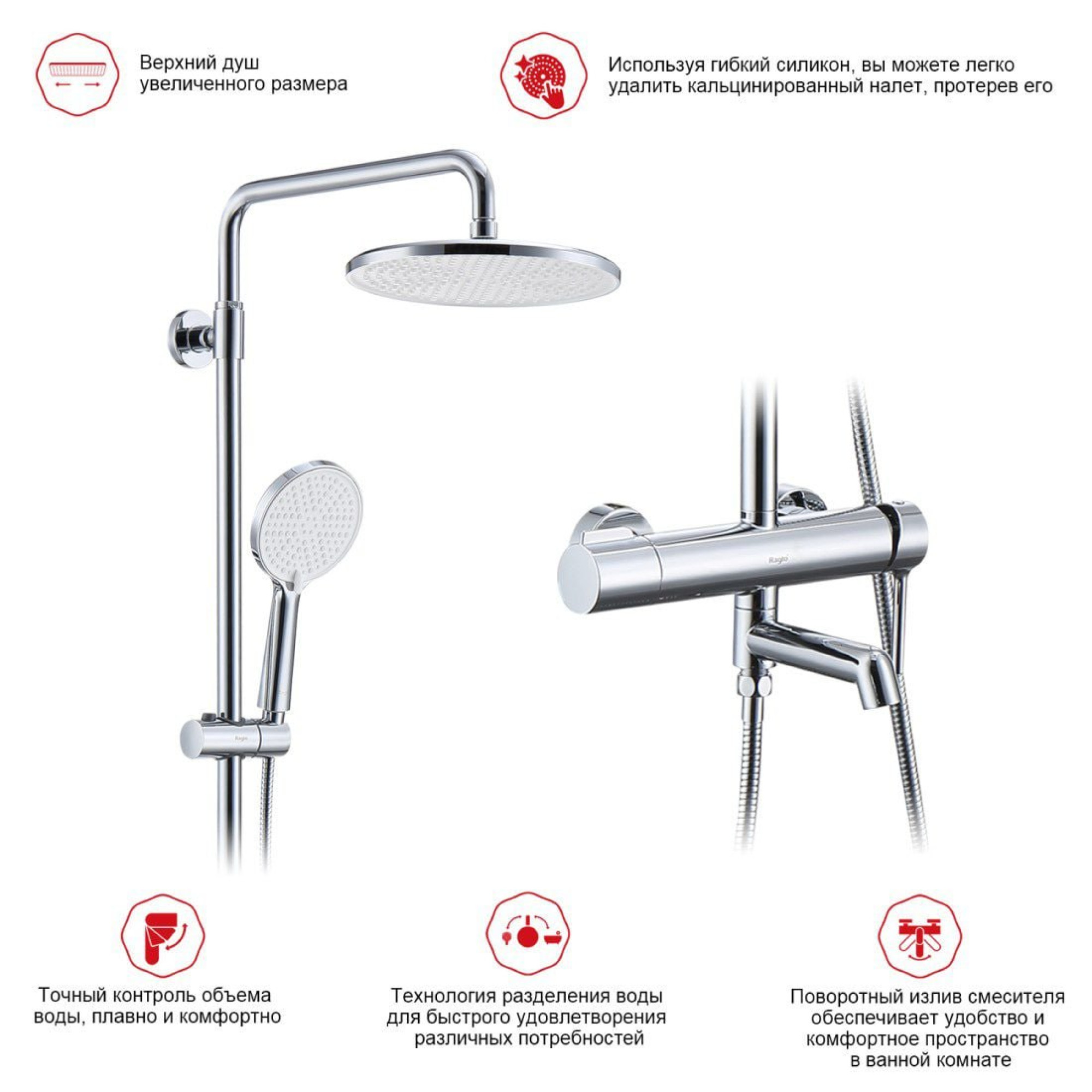 Душевая система Raglo R20.24 фото-9 Душевая система Raglo R20.24 фото-9