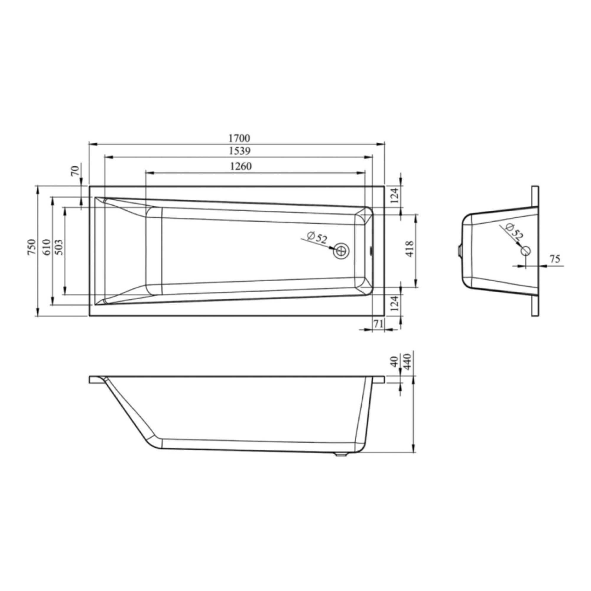 Ванна Lavinia Boho Rock 170x75 37070075 фото-3 Ванна Lavinia Boho Rock 170x75 37070075 фото-3