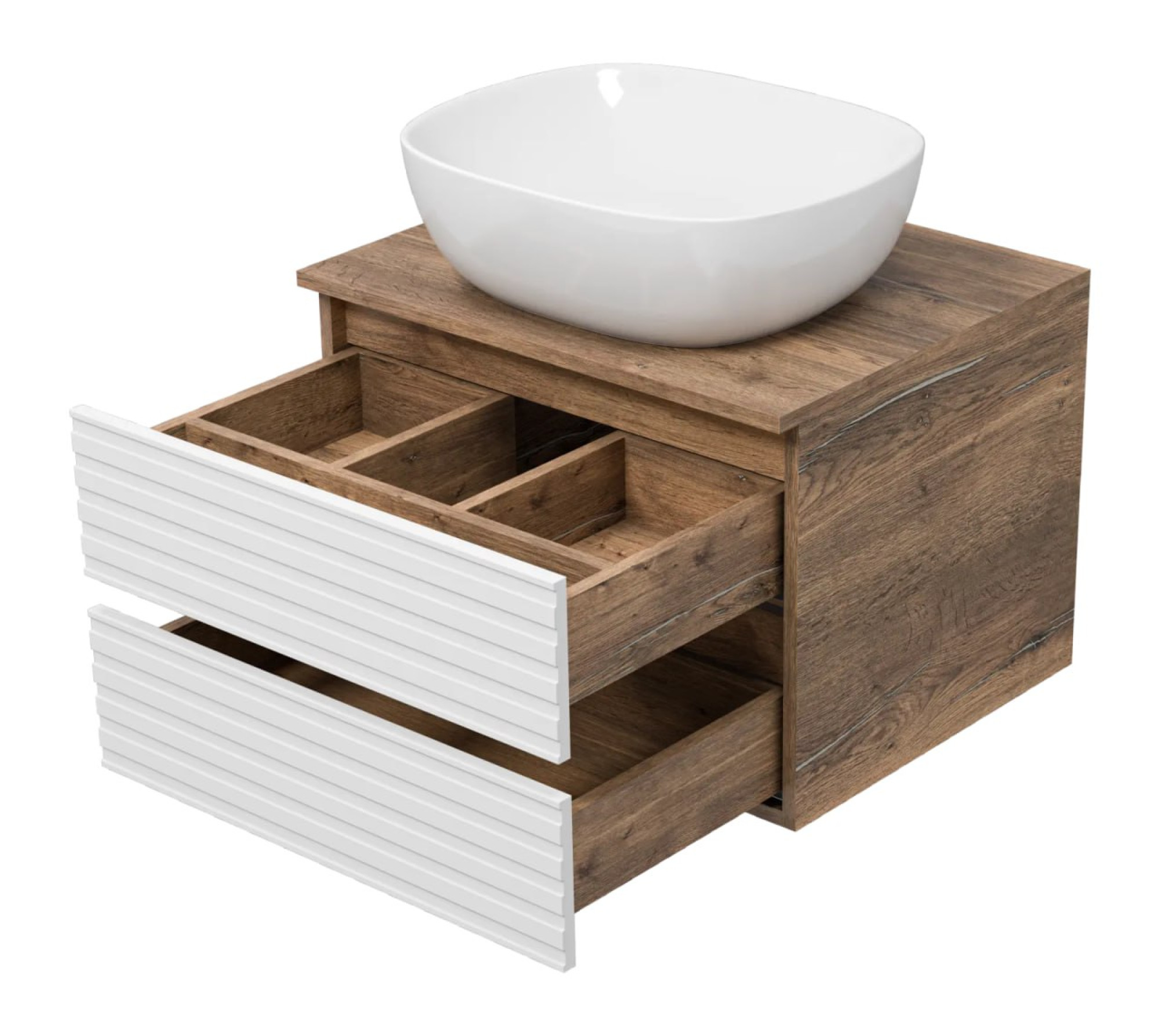 Мебель для ванных комнат Brevita Тумба под умывальник Dakota 60 DAK-09060-19/01-2Я фото-2 Мебель для ванных комнат Brevita Тумба под умывальник Dakota 60 DAK-09060-19/01-2Я фото-2