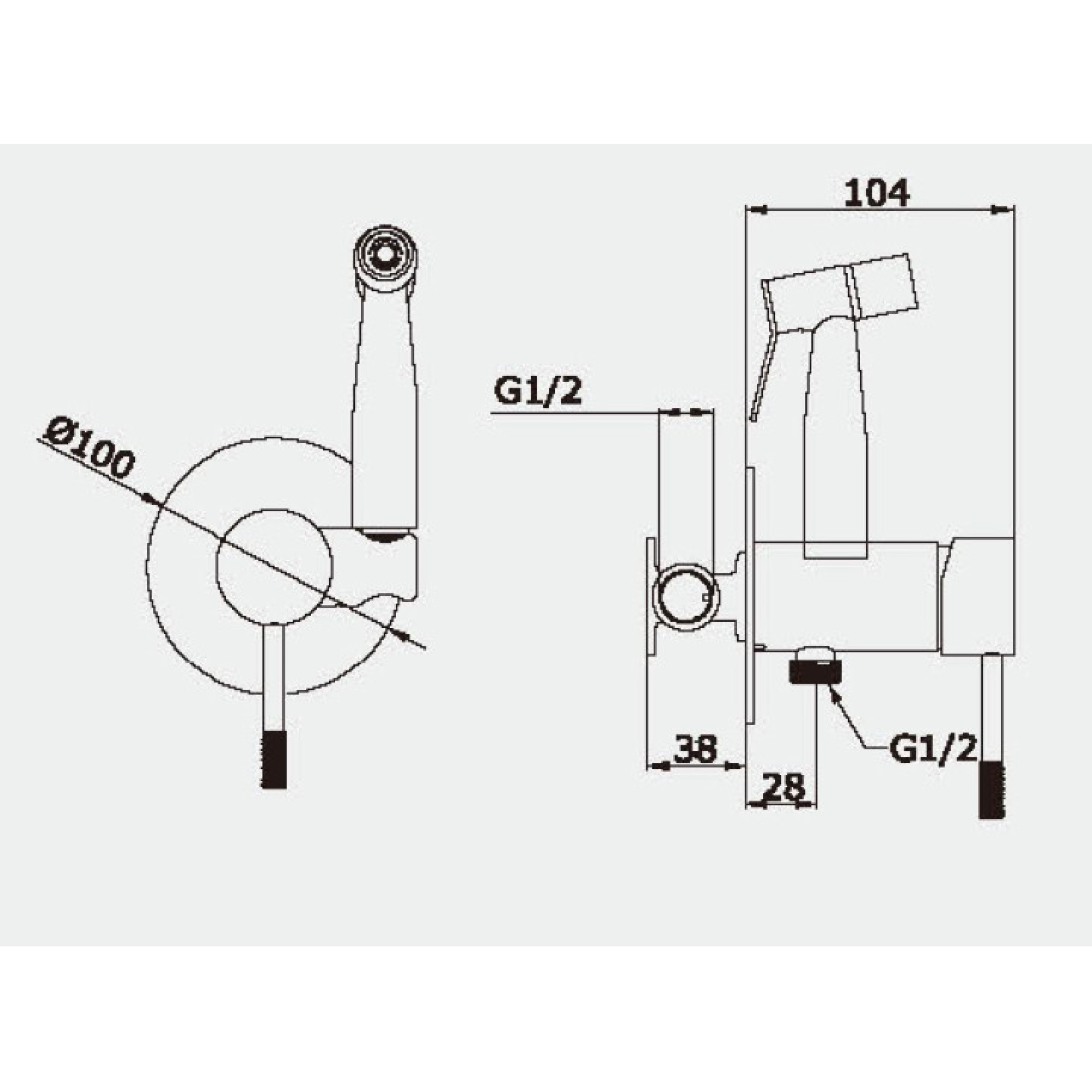 Комплект Vieir R403 Душевая система Vieir 403564-R Смеситель Vieir 402511-R Гигиенический душ 403553-R фото-6