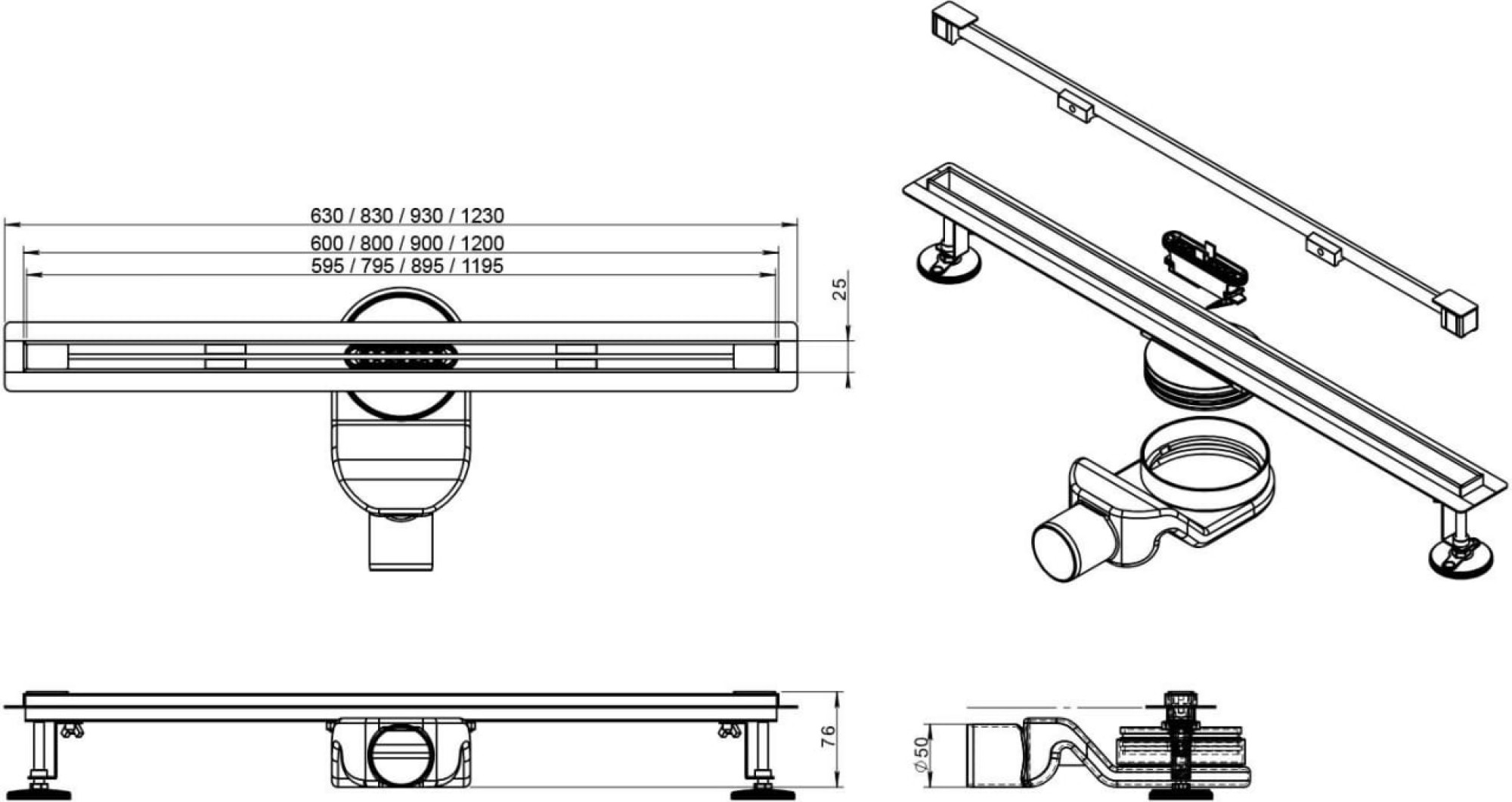 Трап/канал Roxen Slim 91060-120 фото-9 Трап/канал Roxen Slim 91060-120 фото-9