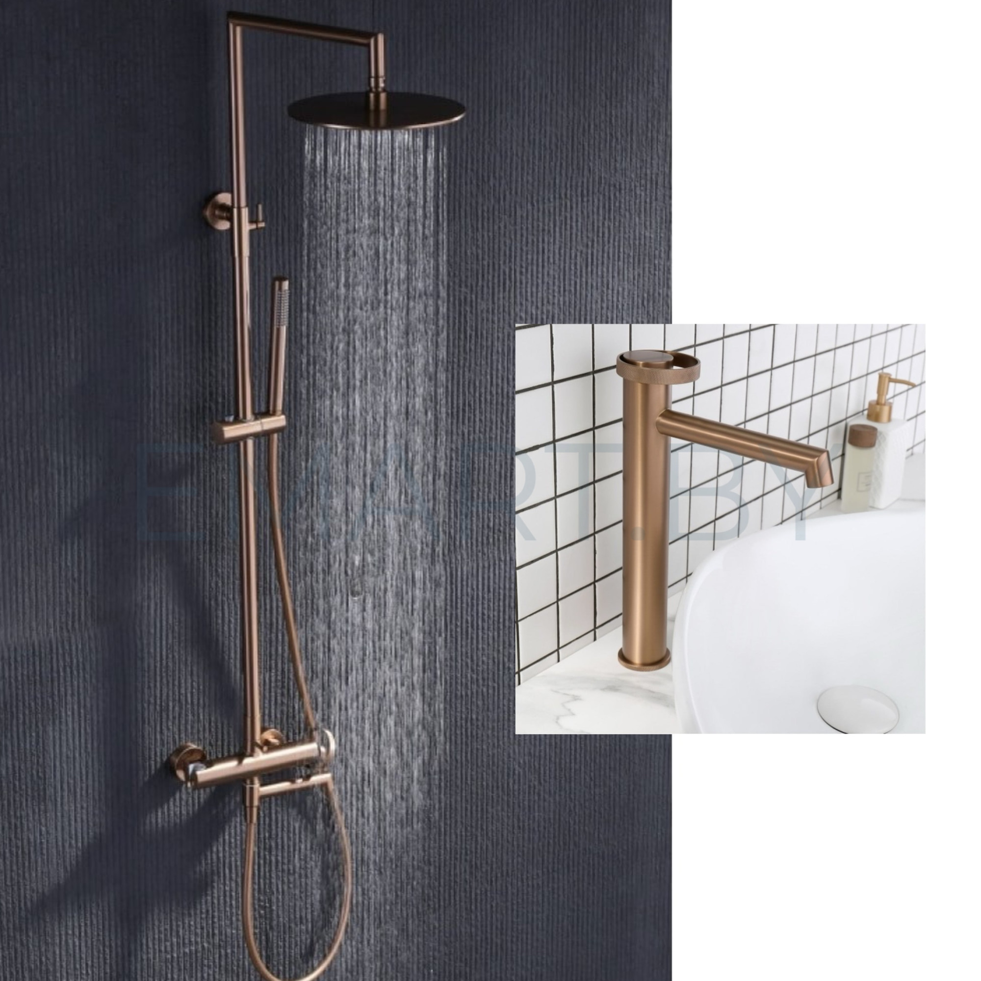 Комплект Ganzer #19R Ganzer 19162-R Ganzer 19112-R розовое золото - фото2 Комплект Ganzer #19R Ganzer 19162-R Ganzer 19112-R розовое золото - фото2