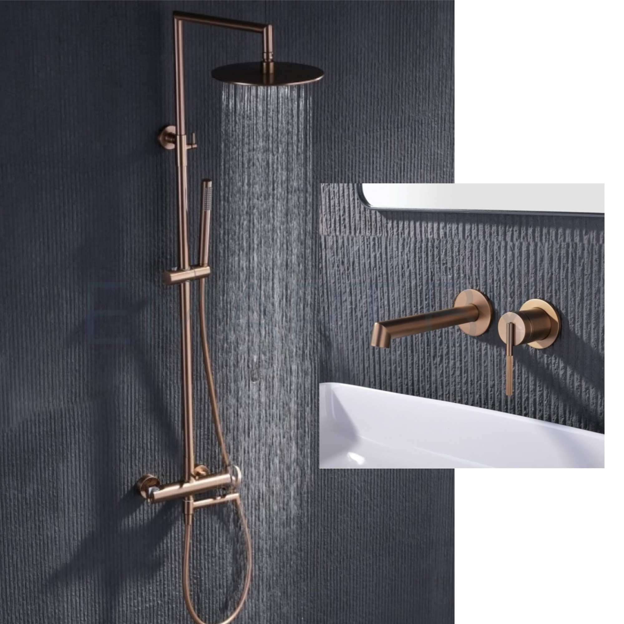 Комплект Ganzer #19R Ganzer 19162-R Ganzer 19144-R розовое золото - фото2 Комплект Ganzer #19R Ganzer 19162-R Ganzer 19144-R розовое золото - фото2