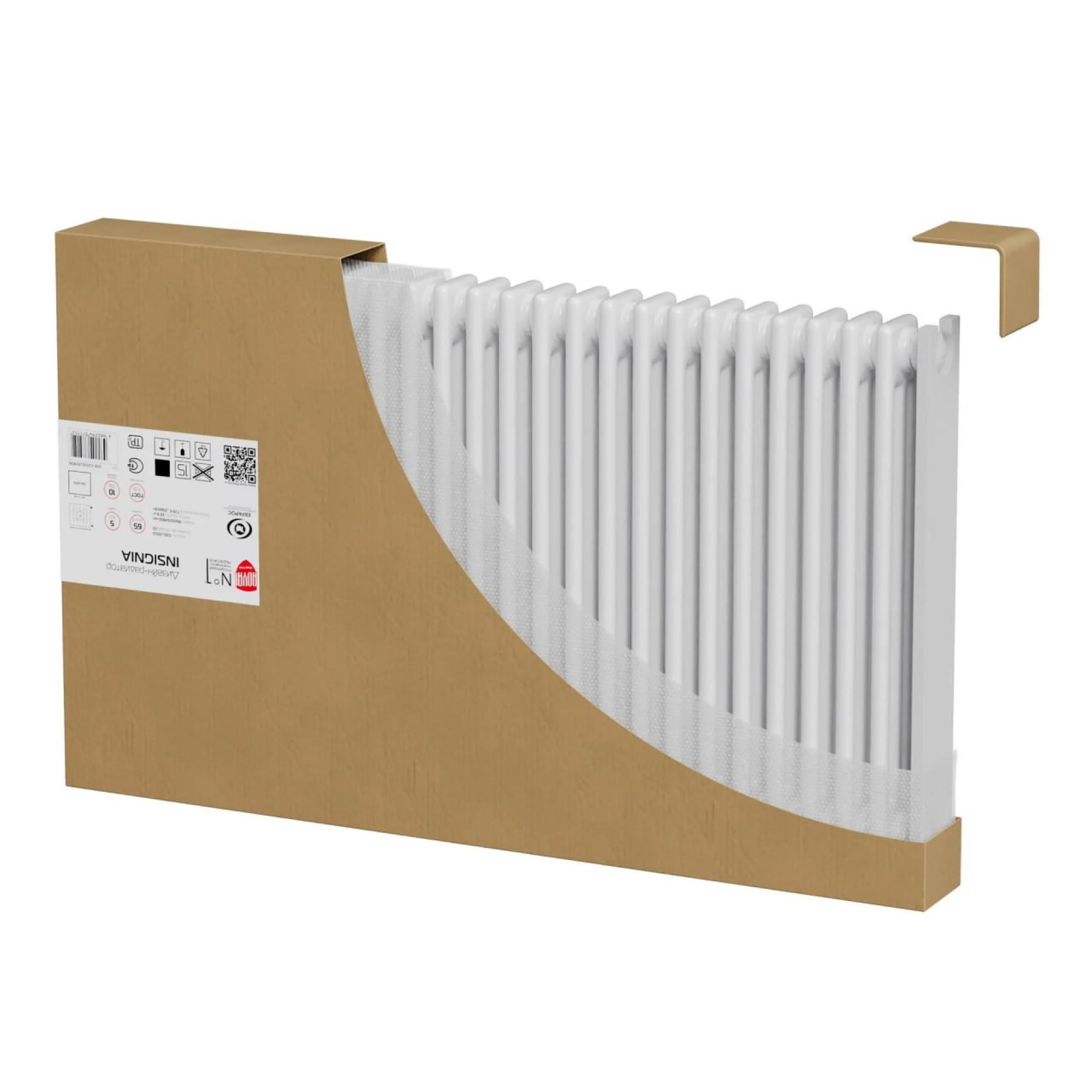 Стальной трубчатый радиатор Royal Thermo Insignia C2180 - 04 секций RAL9016 фото-4