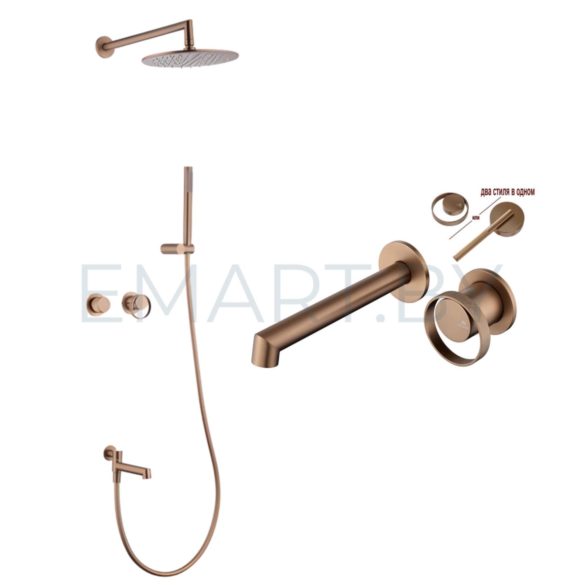 Комплект Ganzer #19R Ganzer 19165-R Ganzer 19144-R розовое золото - фото1 Комплект Ganzer #19R Ganzer 19165-R Ganzer 19144-R розовое золото - фото1