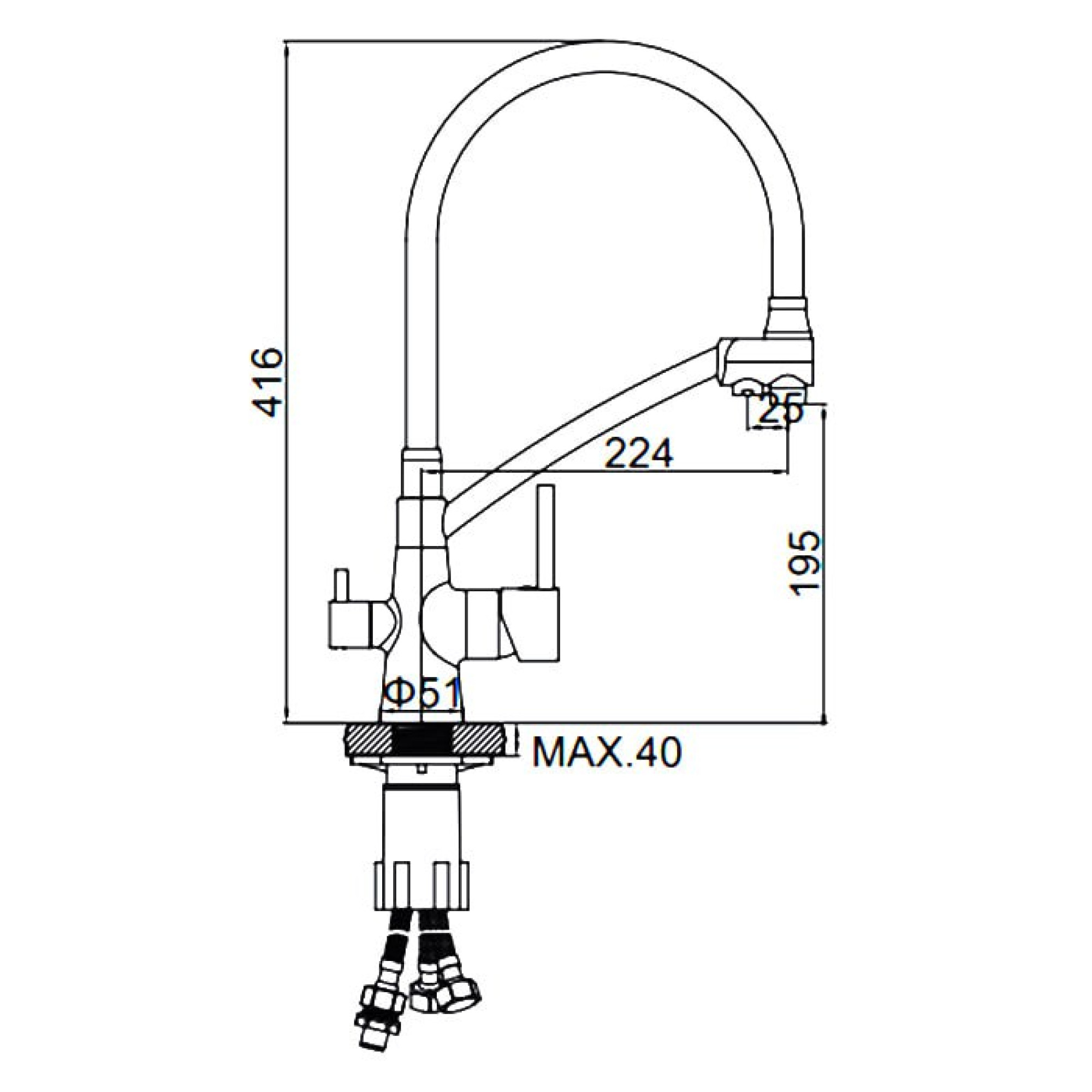 Смеситель Ledeme L4855U-12 фото-2 Смеситель Ledeme L4855U-12 фото-2