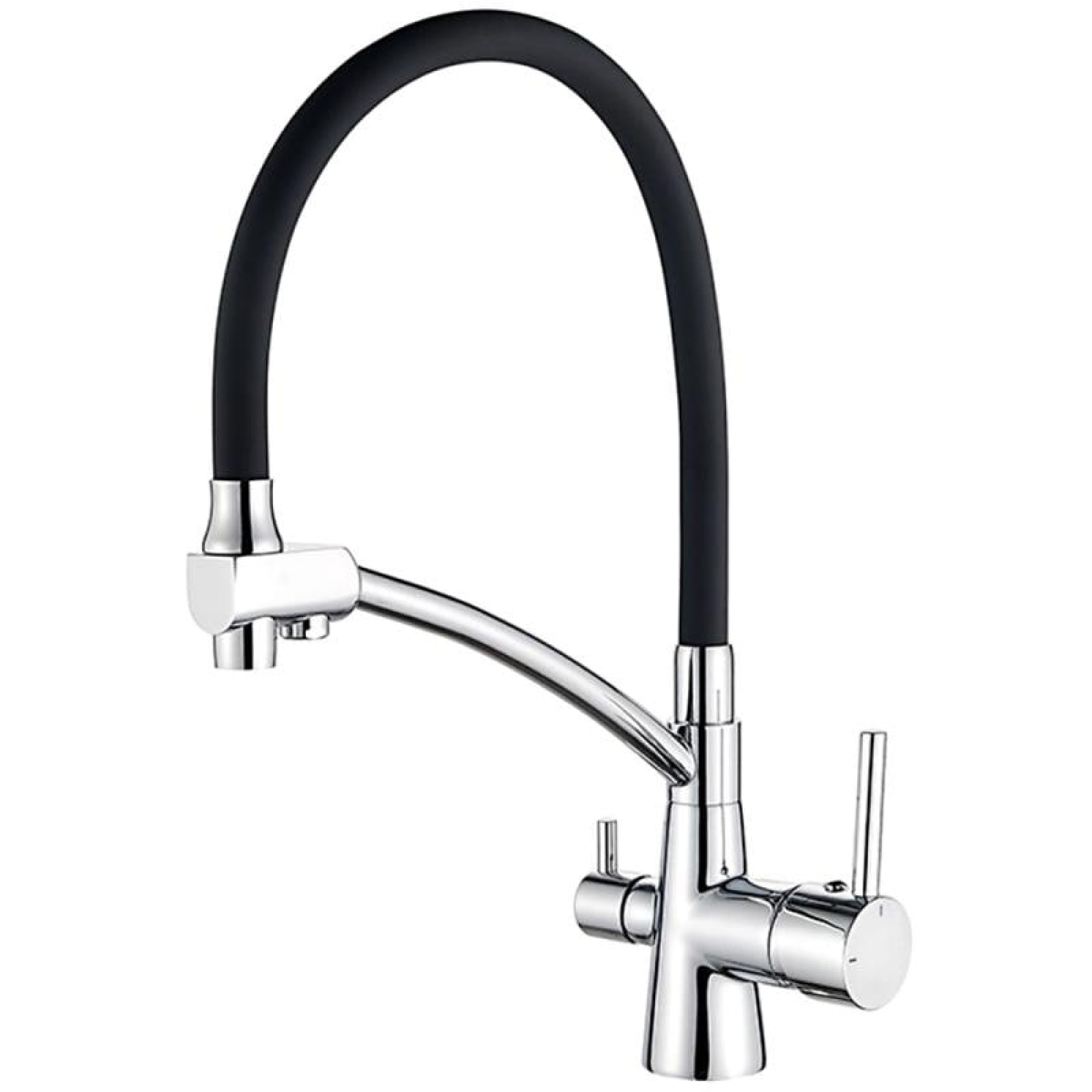 Смеситель Ledeme L4855-2 (хром/черный) фото-3 Смеситель Ledeme L4855-2 (хром/черный) фото-3