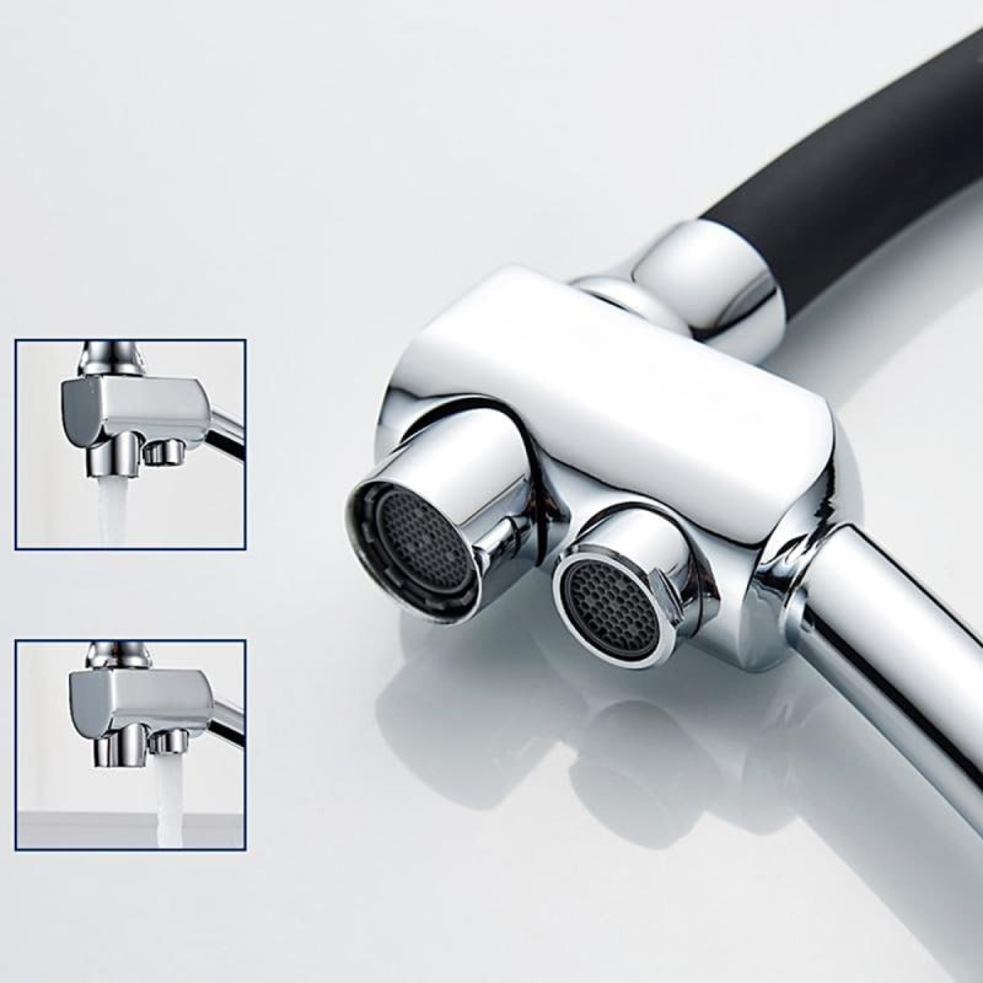 Смеситель Ledeme L4855-2 (хром/черный) фото-6 Смеситель Ledeme L4855-2 (хром/черный) фото-6