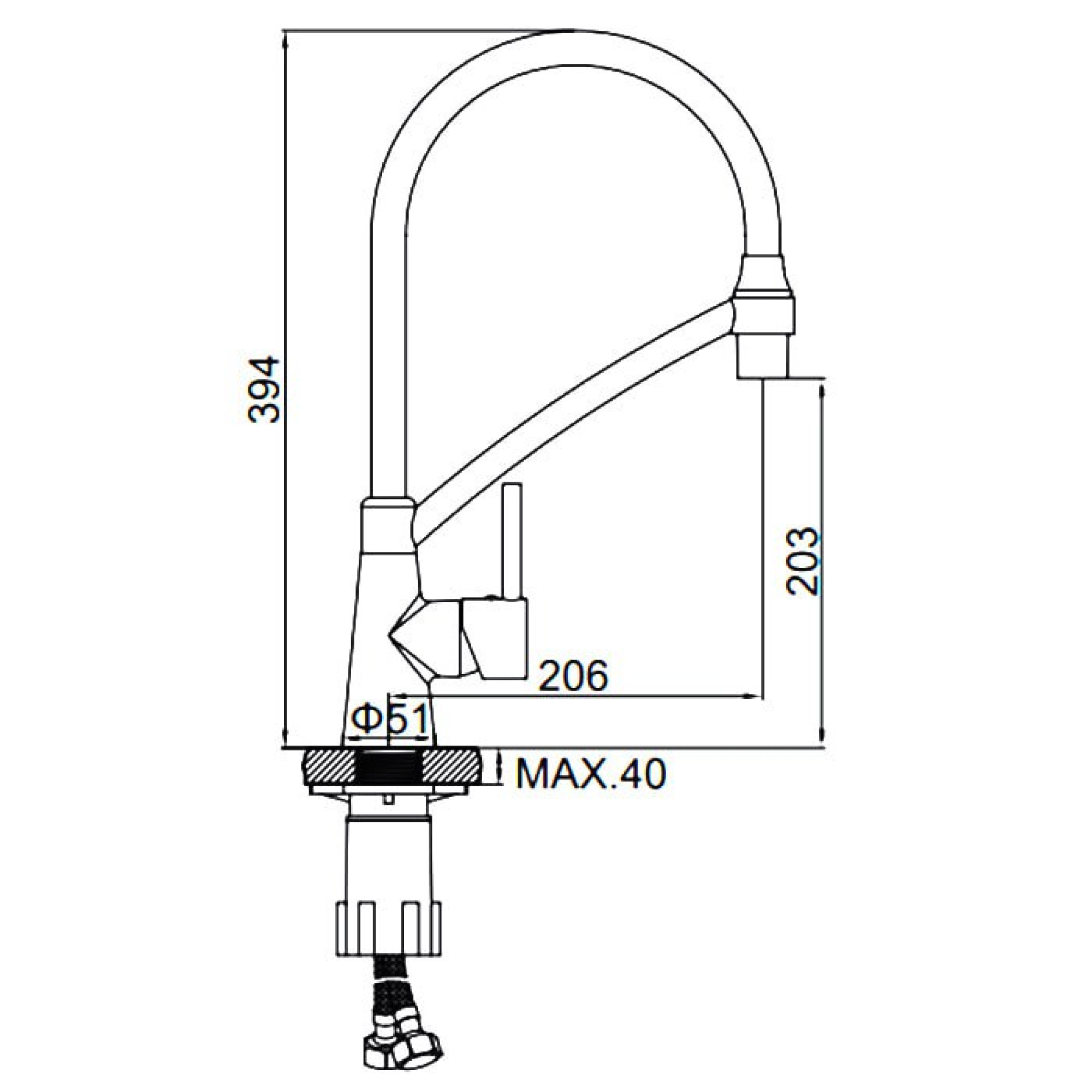 Смеситель Ledeme L4399U-2 (графит/черный) фото-2 Смеситель Ledeme L4399U-2 (графит/черный) фото-2