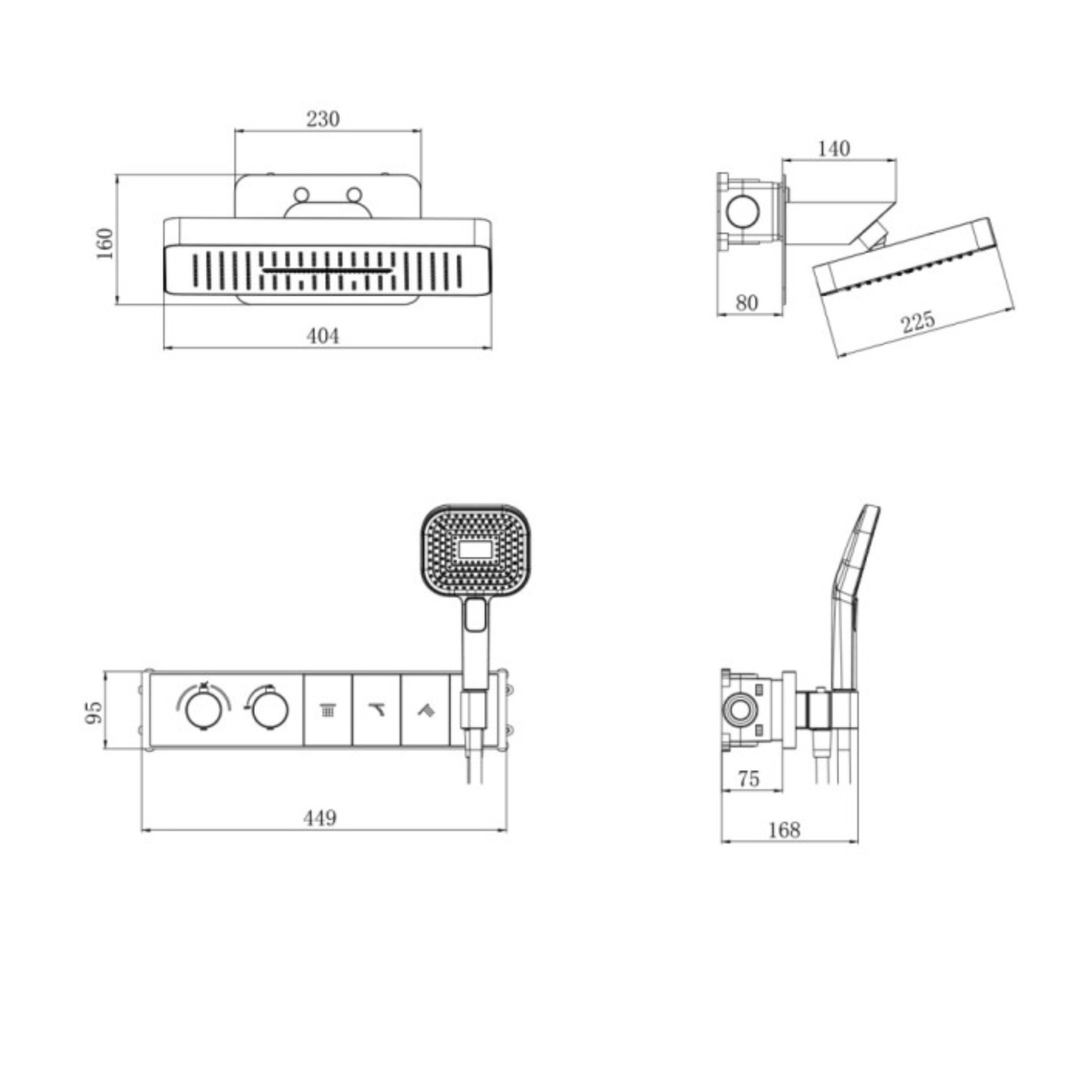 Душевая система Ganzer 55164-Q - фото2 Душевая система Ganzer 55164-Q - фото2