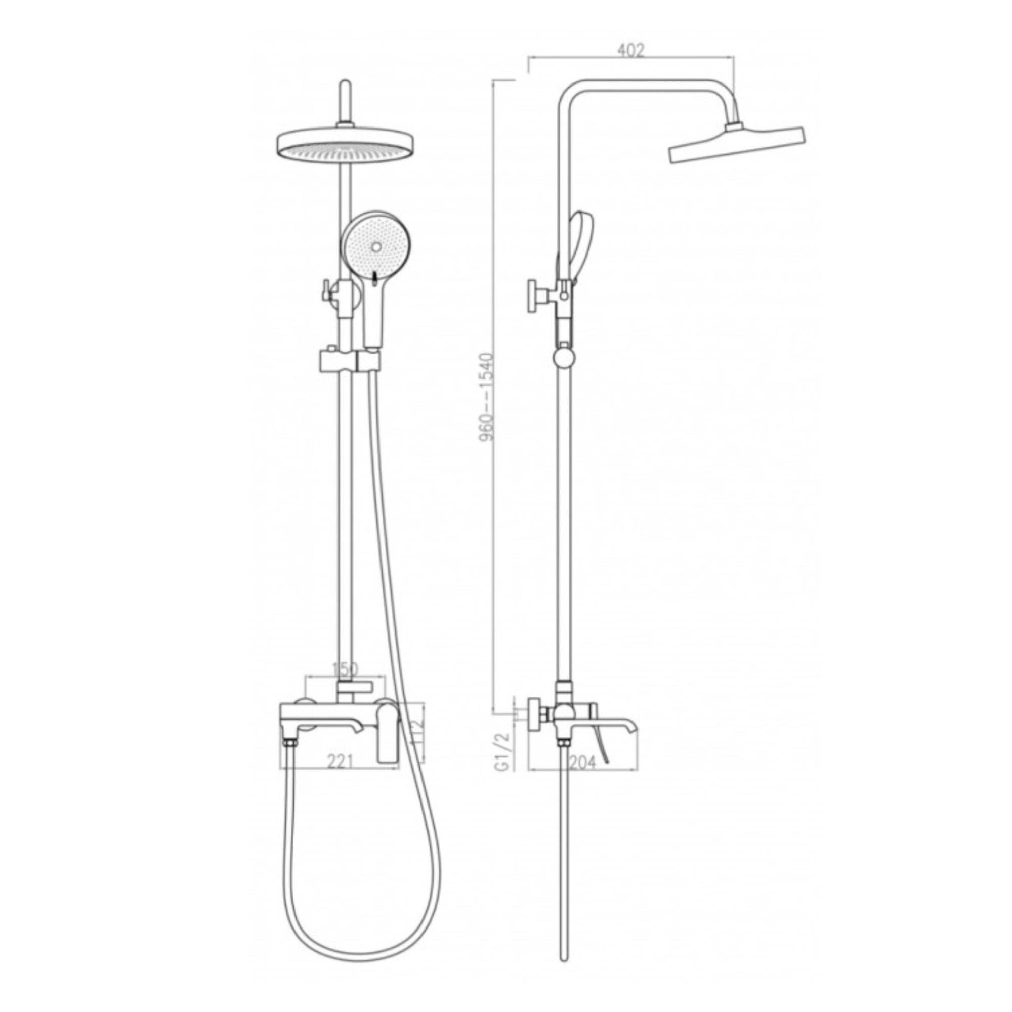 Душевая система Vieir V483062-S - фото2 Душевая система Vieir V483062-S - фото2